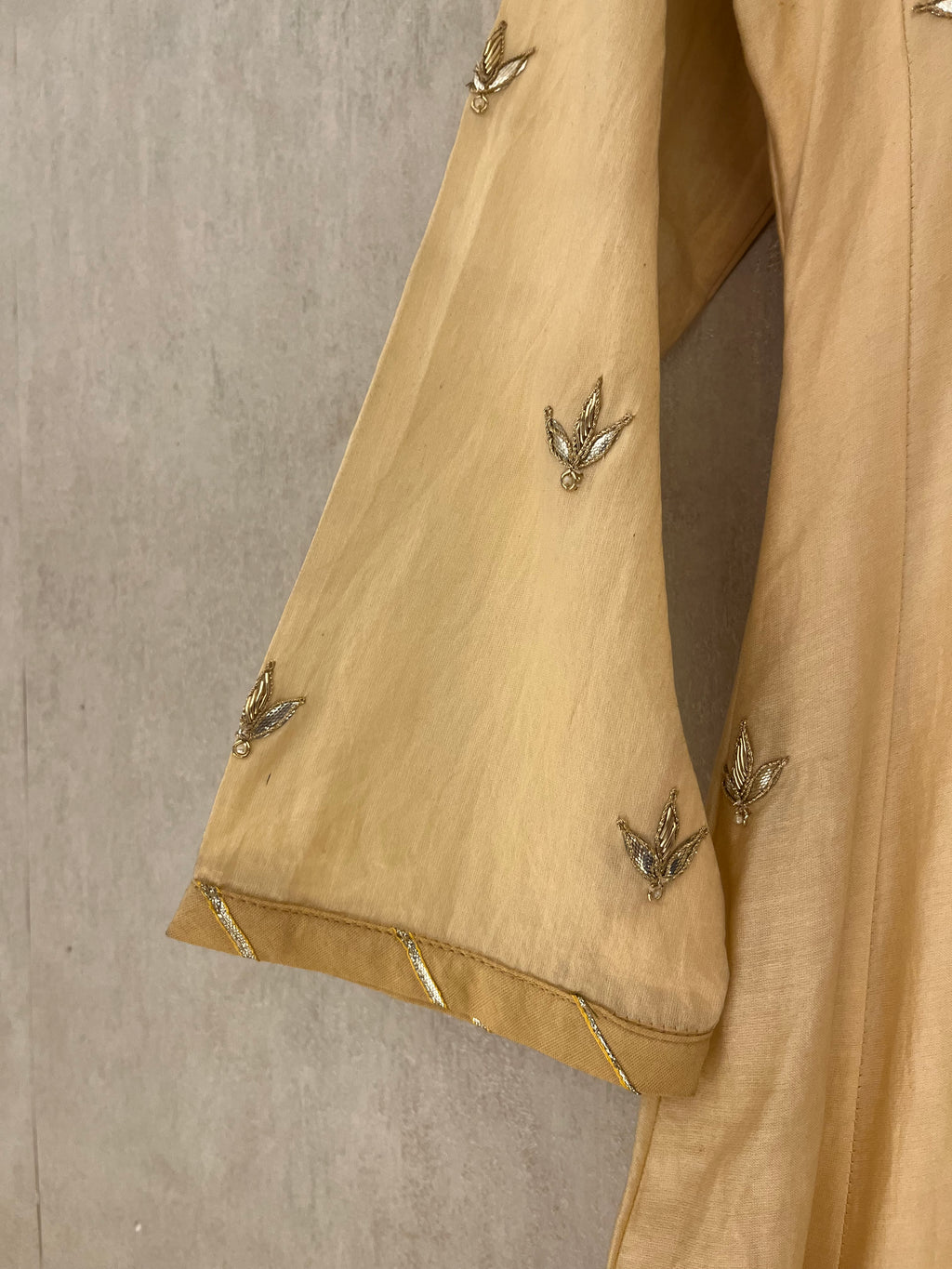 Crème and Brown Ombré Anarkali Suit