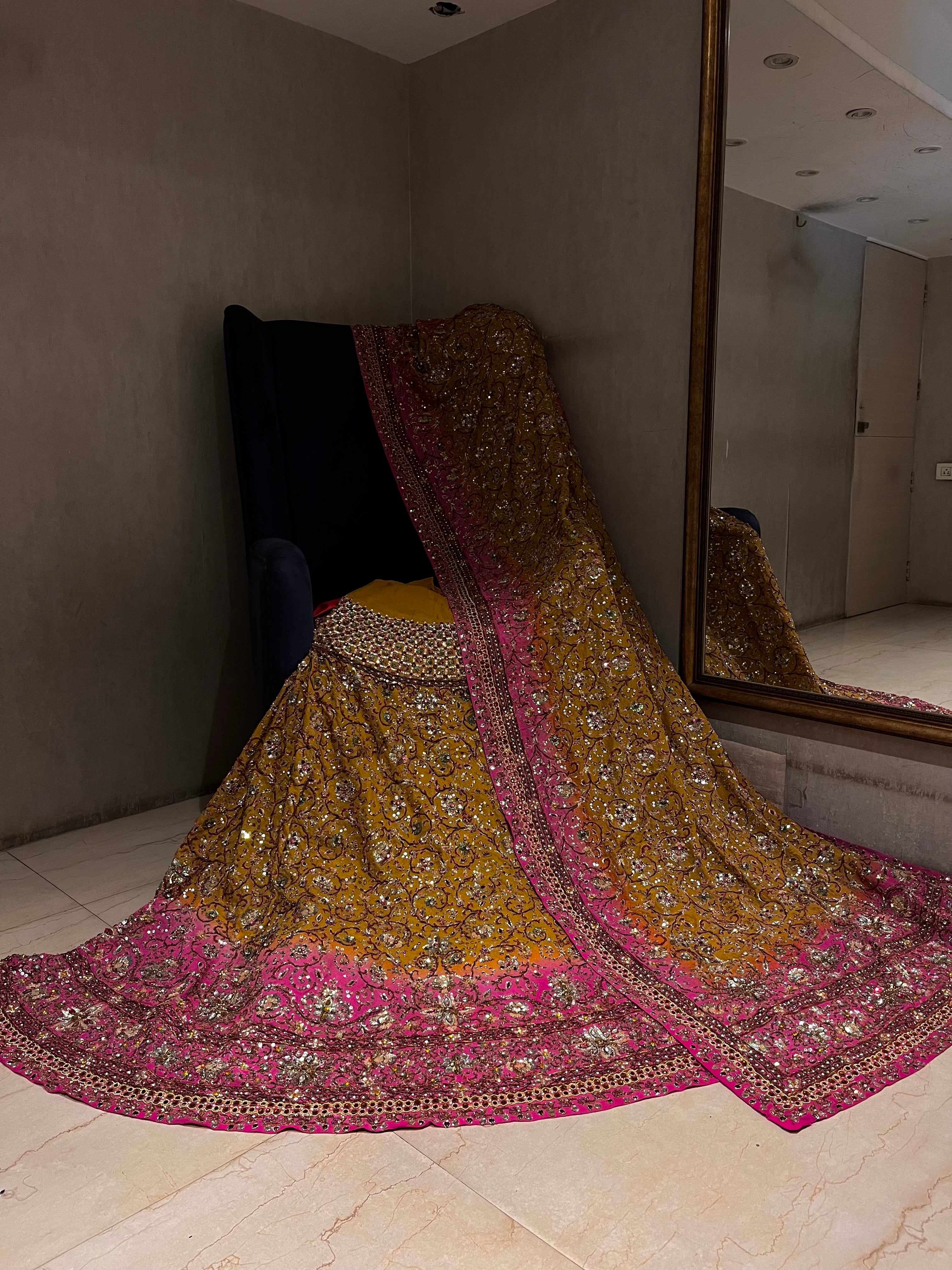 Bridal Heavy Zardozi Lehenga Set