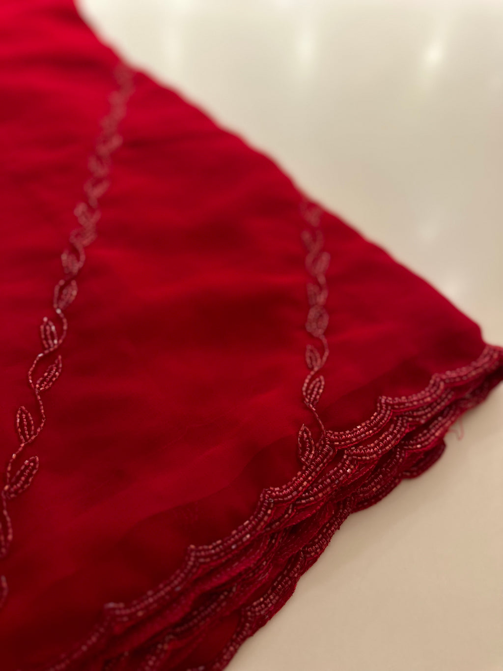 Red Georgette Saree