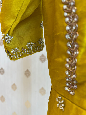 Mustard Yellow kothi and Skirt set