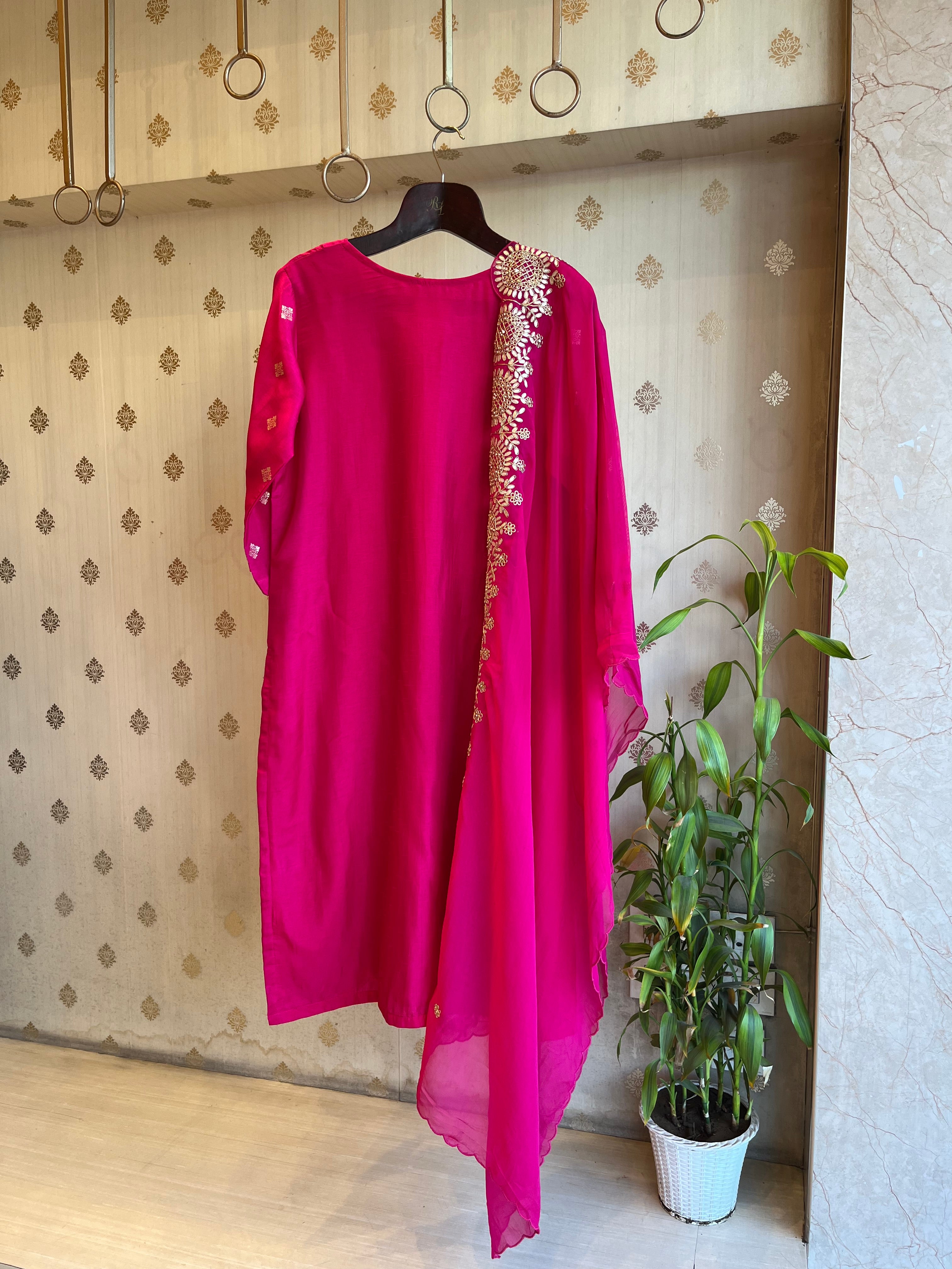 Raani Pink Silk Suit