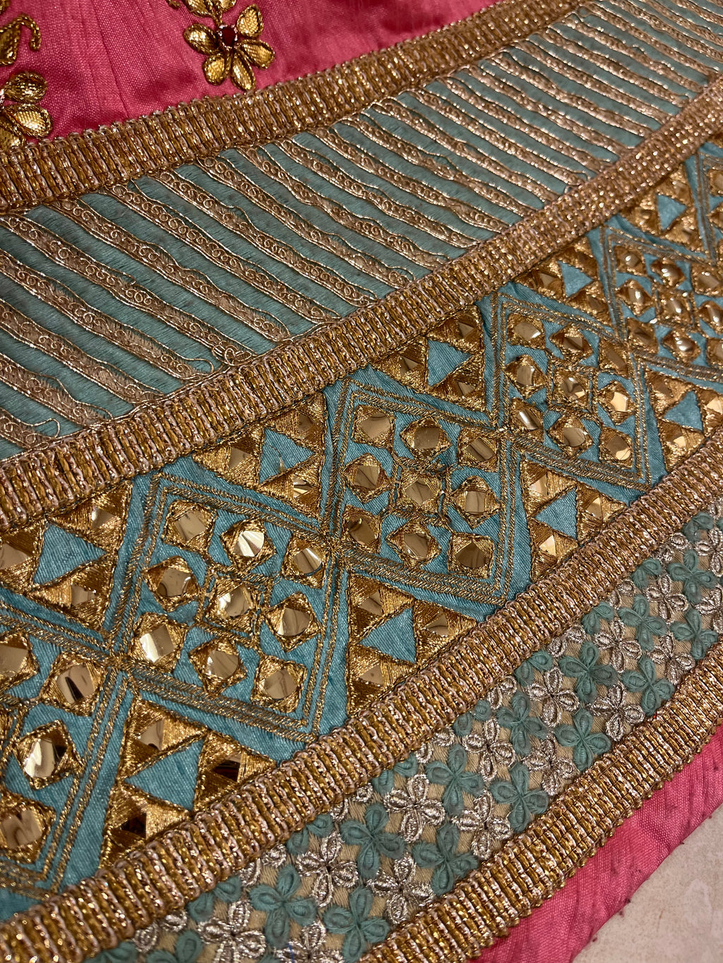 Raw Silk Lehenga Set