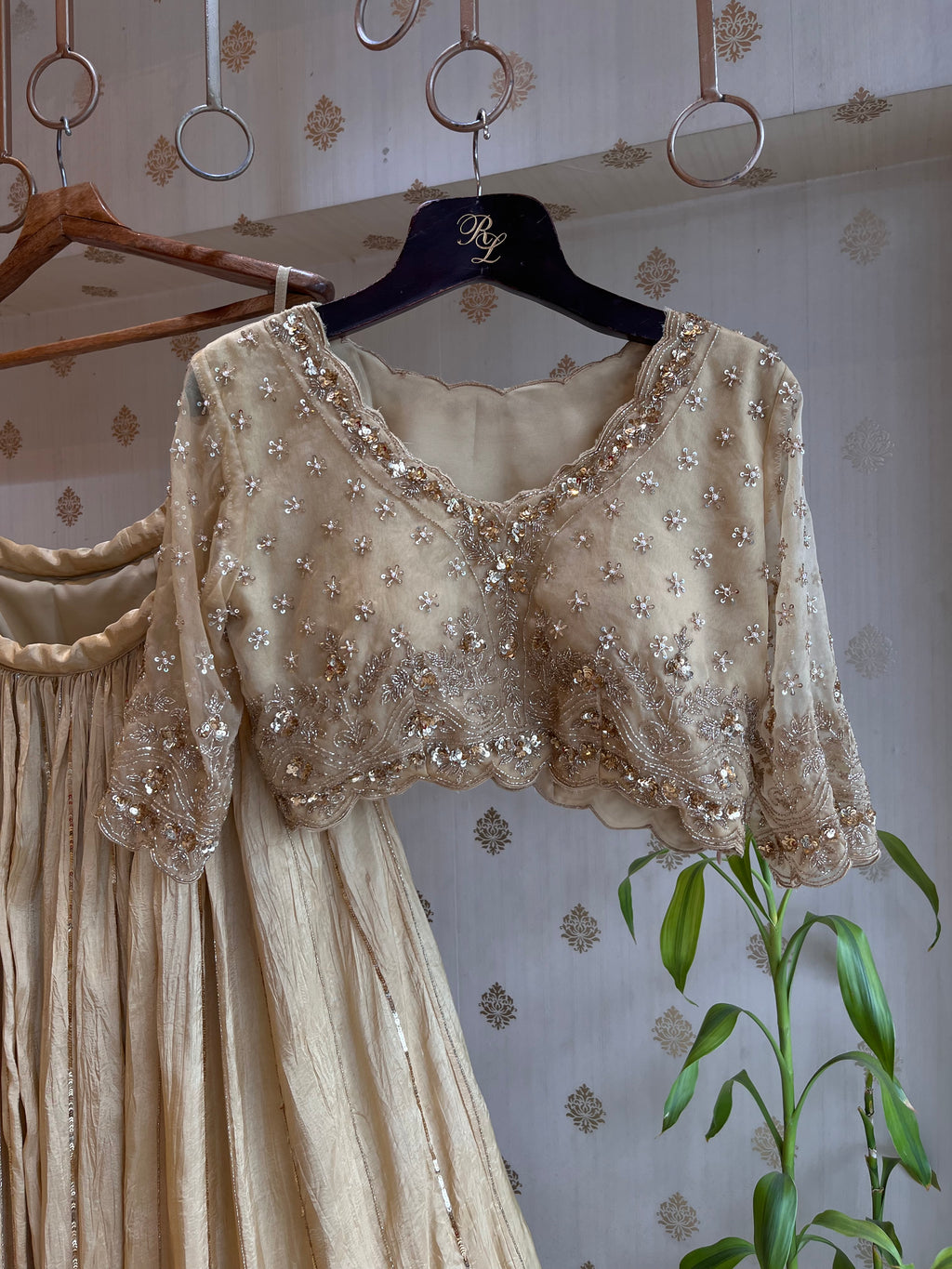 Golden Glam Light Lehenga Set