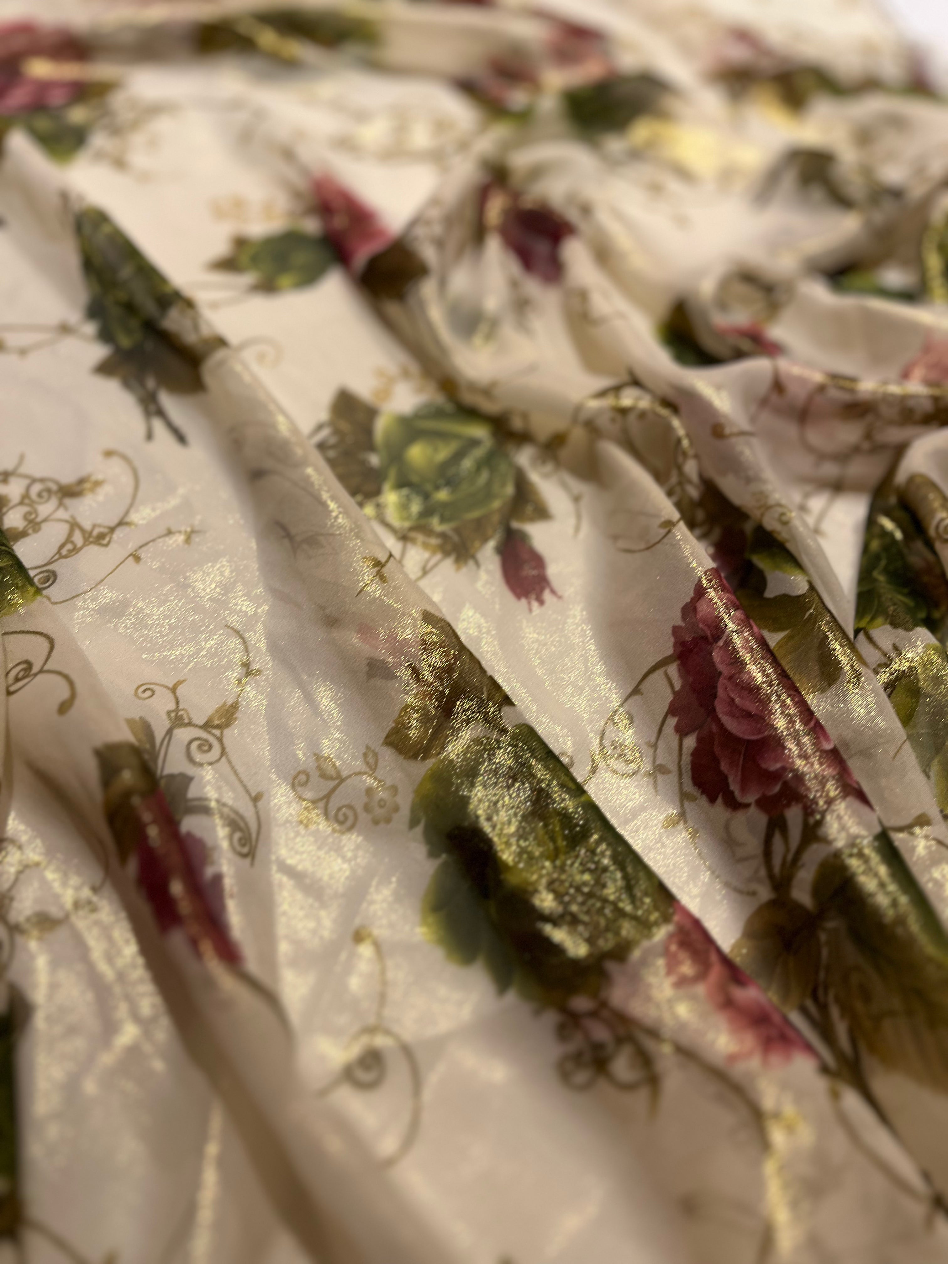 Pure Chiffon Glam Floral saree