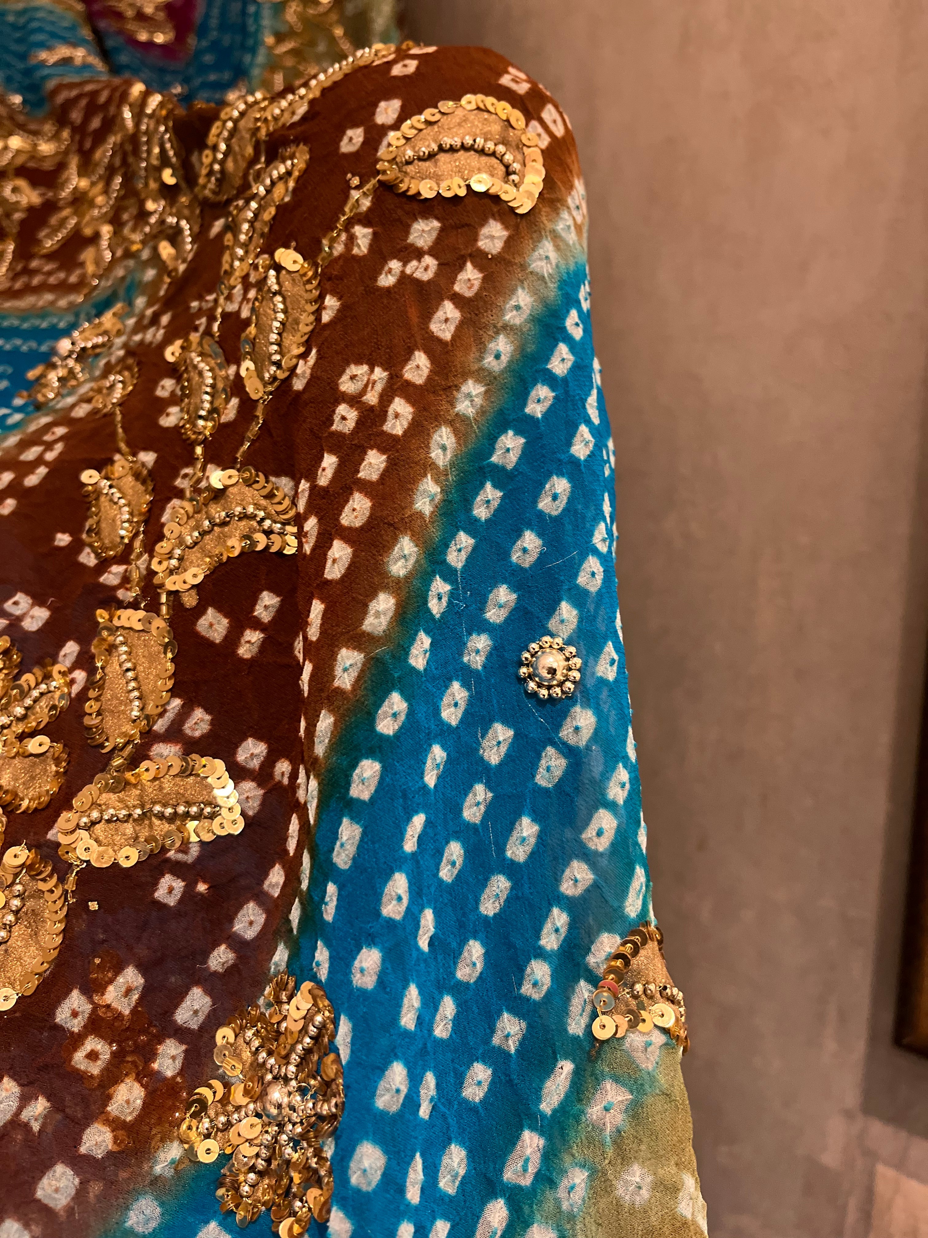 Unstitched Bandej Lehenga Set
