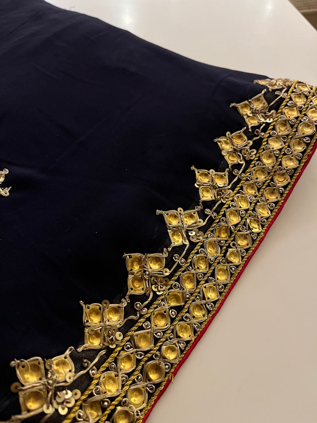 Dark Navy Georgette Saree