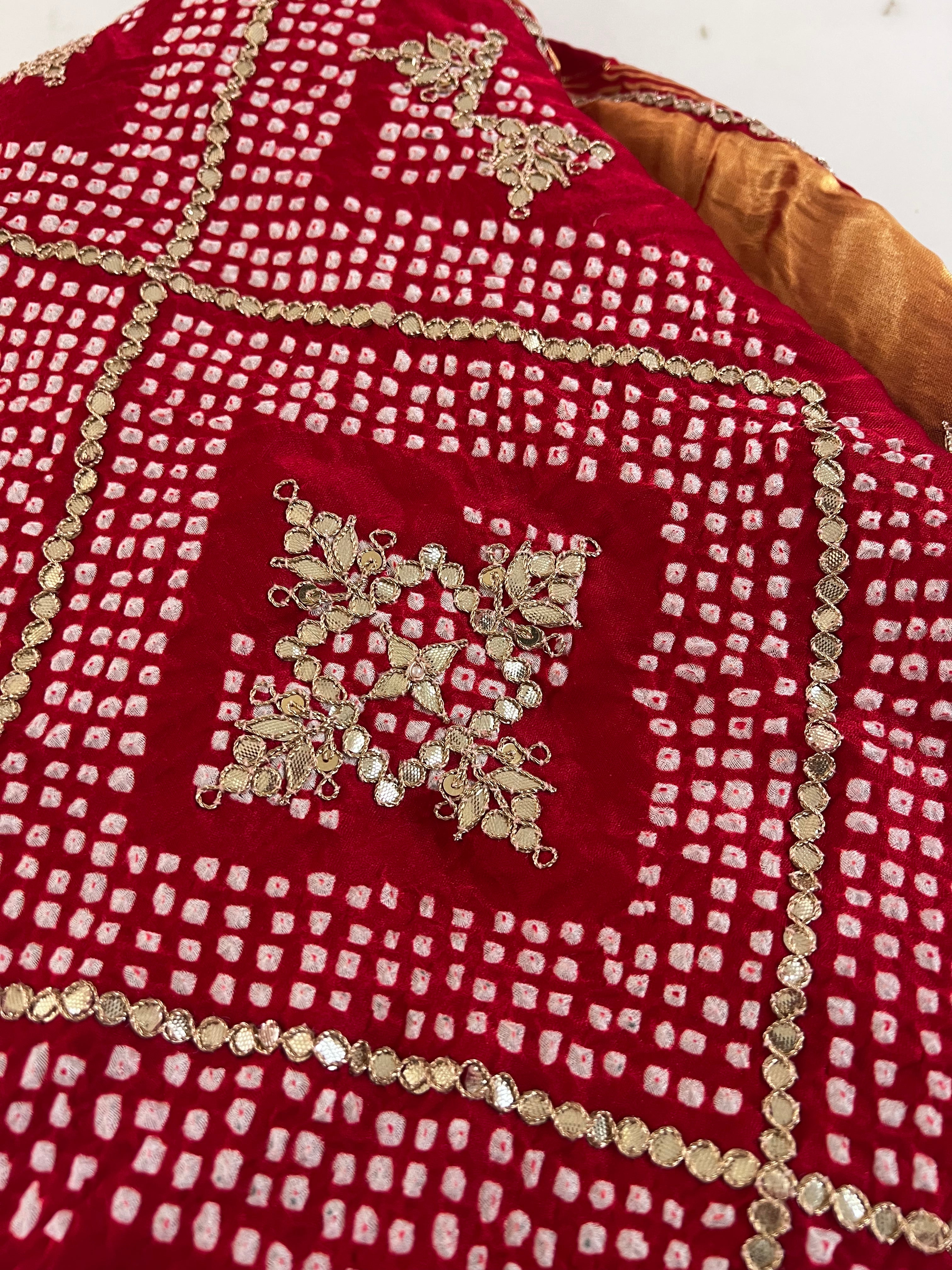 Pure Gajji silk chokad saree