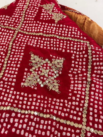 Pure Gajji silk chokad saree
