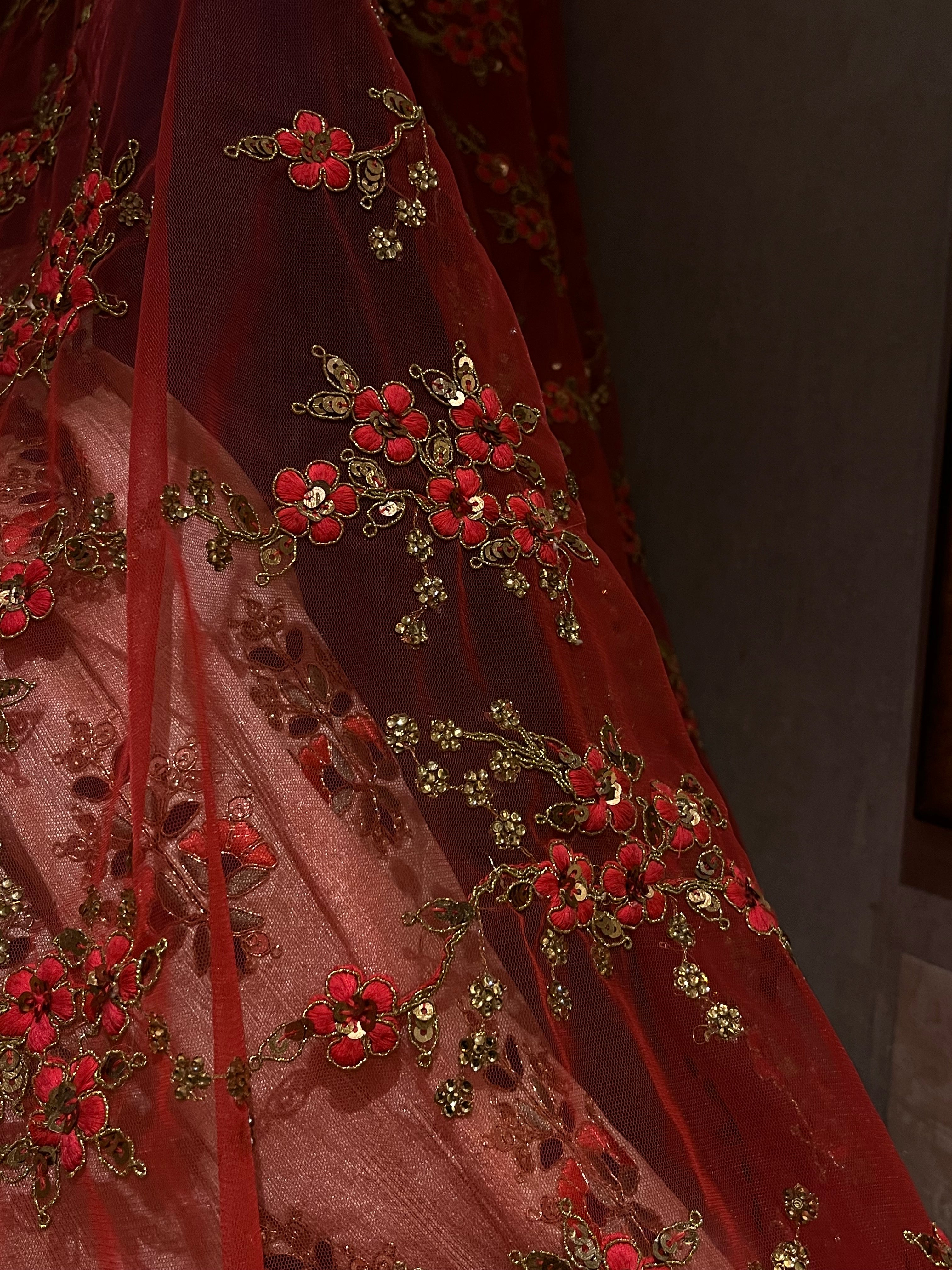Ivory Silk Lehenga Set