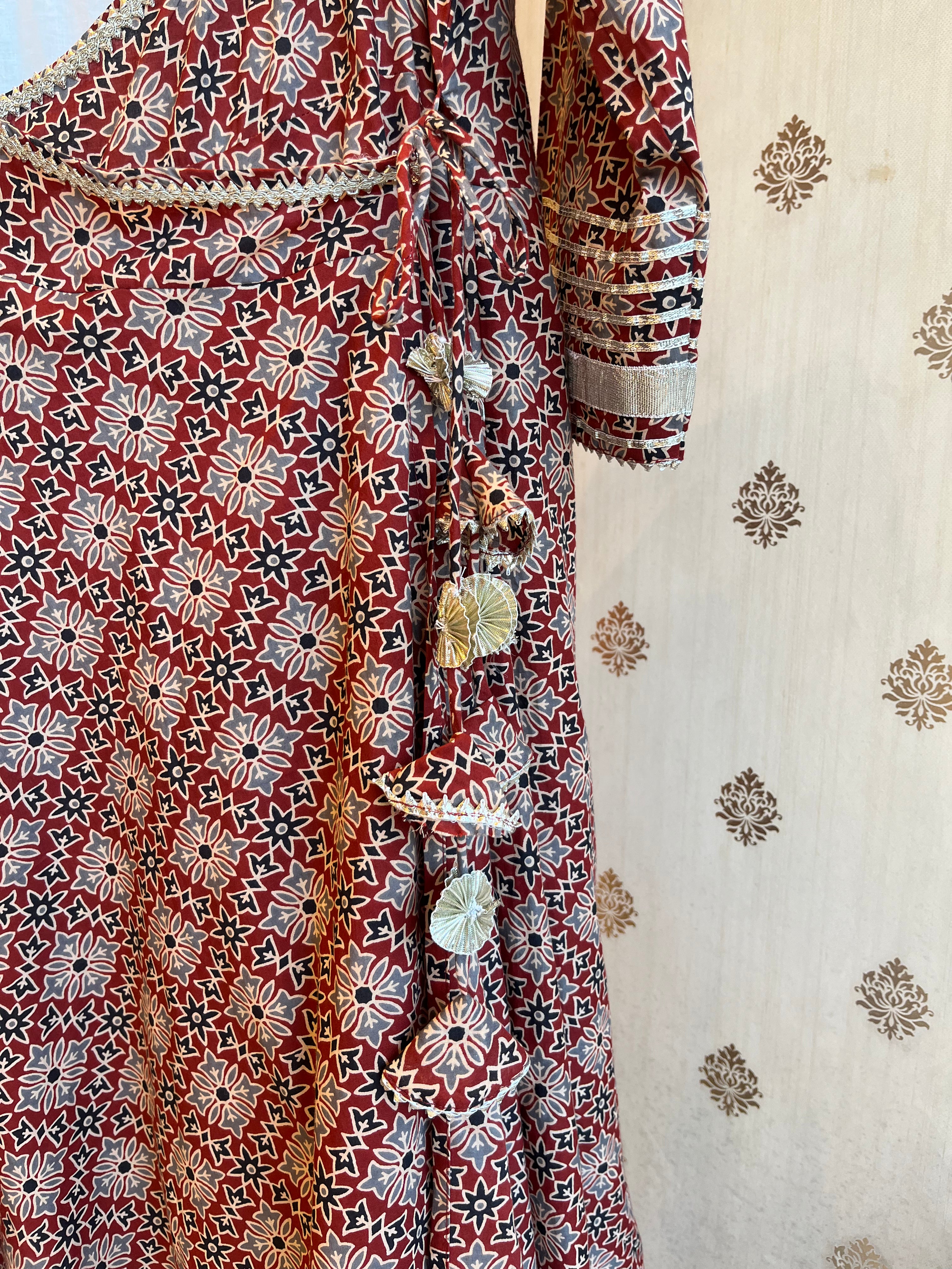 Printed Cotton Angrakha