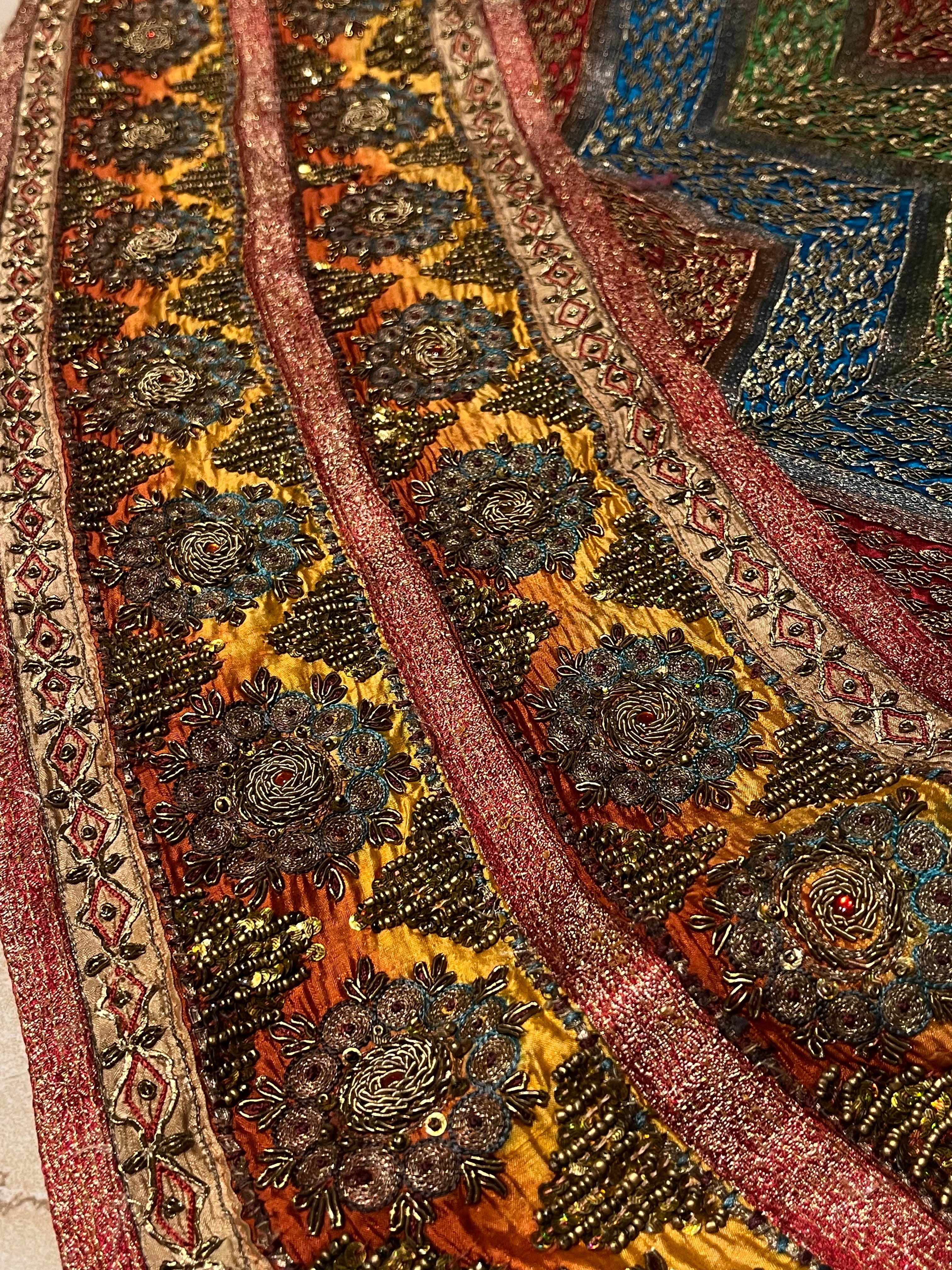 Multi-coloured Havy Zari Lehenga set