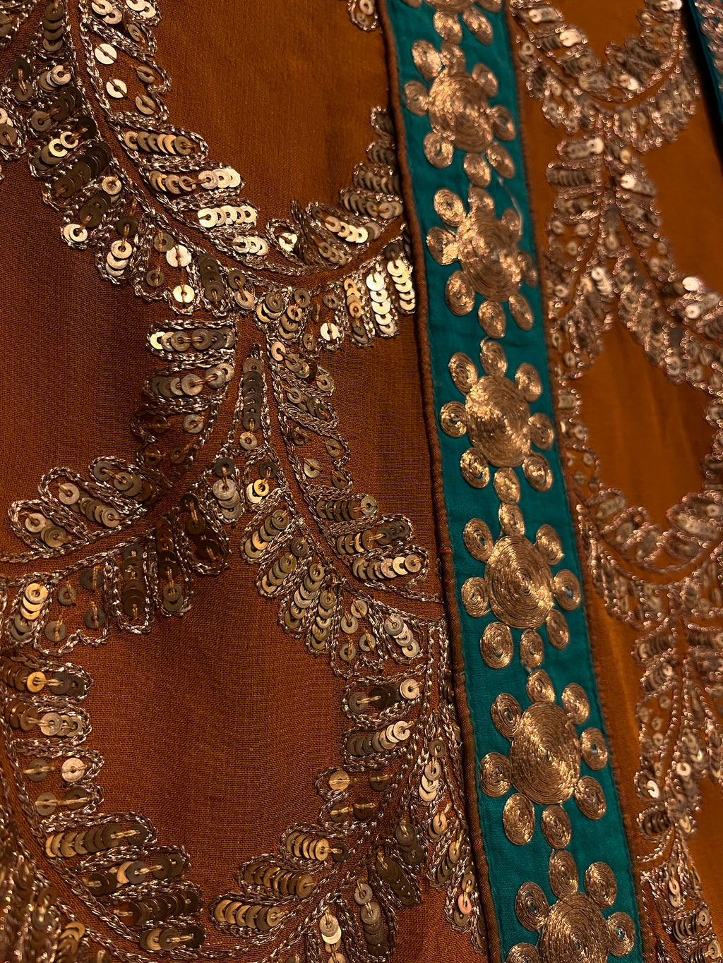 Rust Orange Sequins Lehenga set