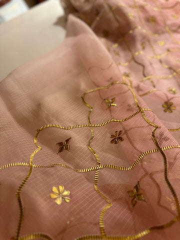 Lotus pink kotasilk saree