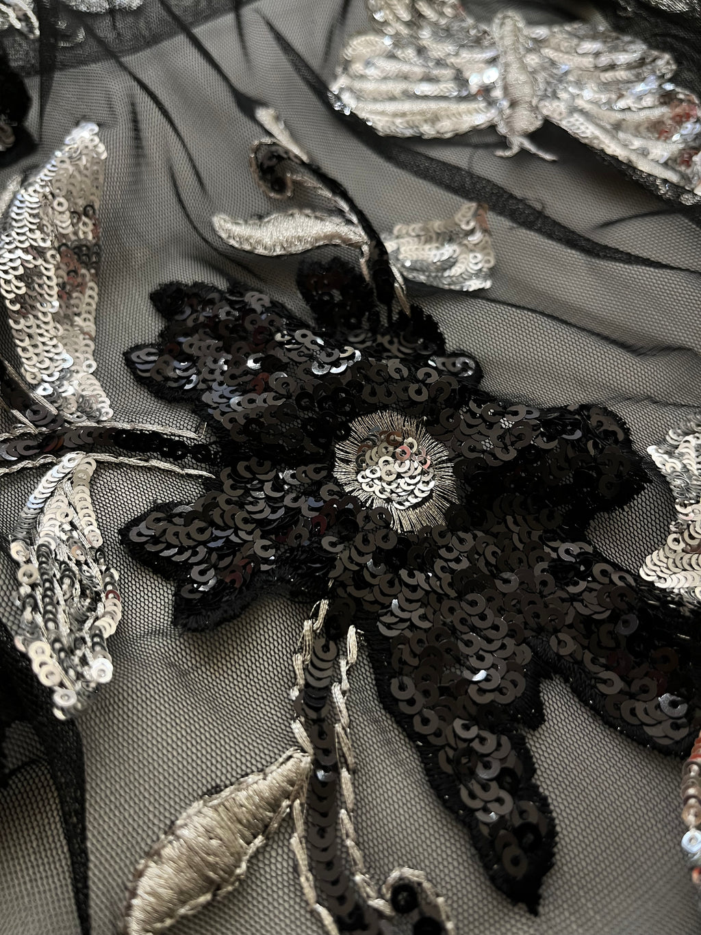 Black Net Butterfly Saree