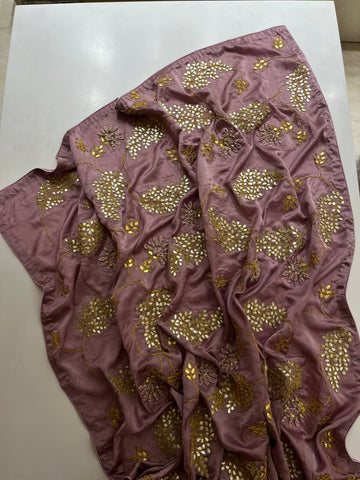 Mauve Pink Heavy Silk saree