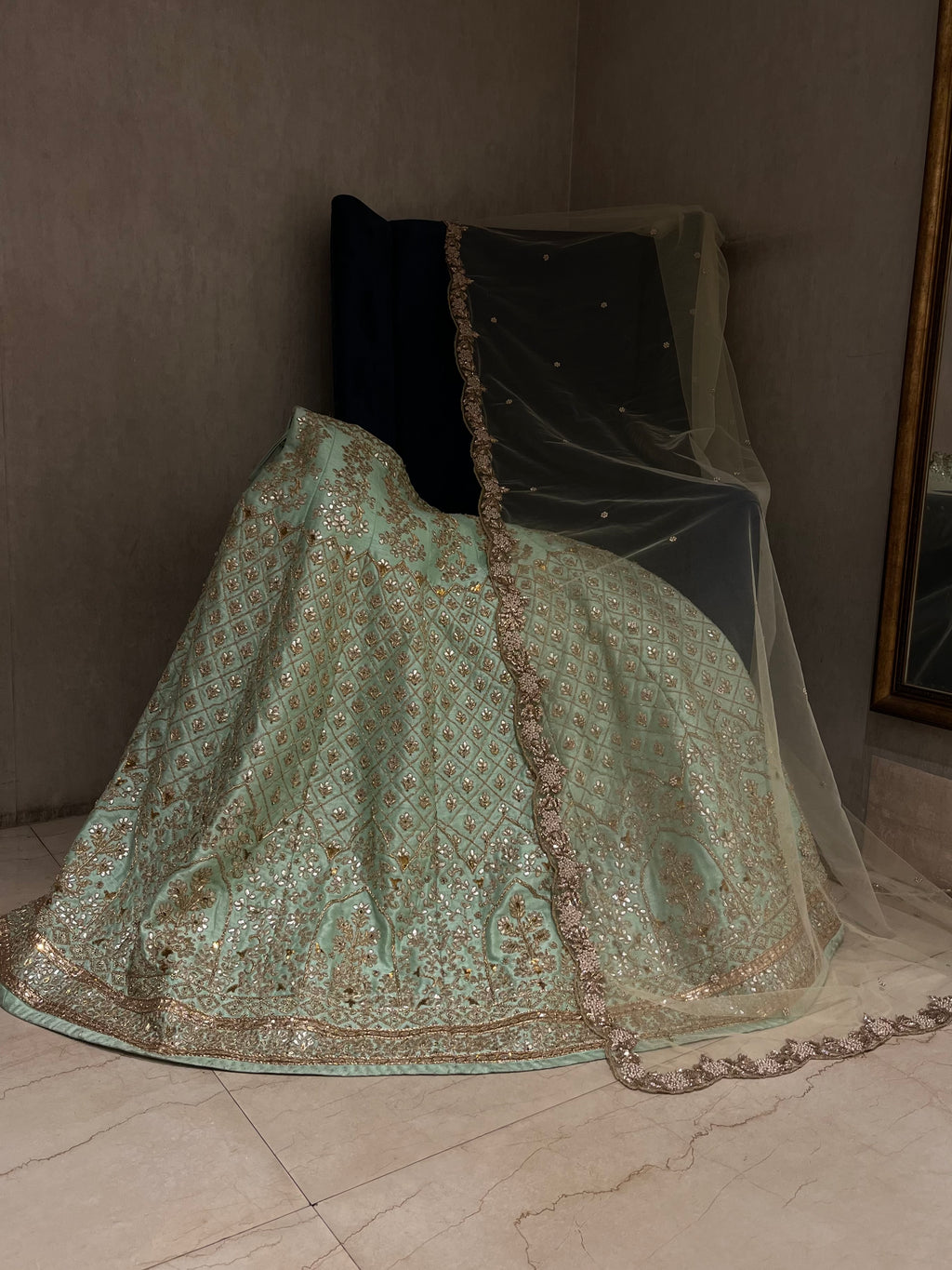 Mint Green Lehenga Set