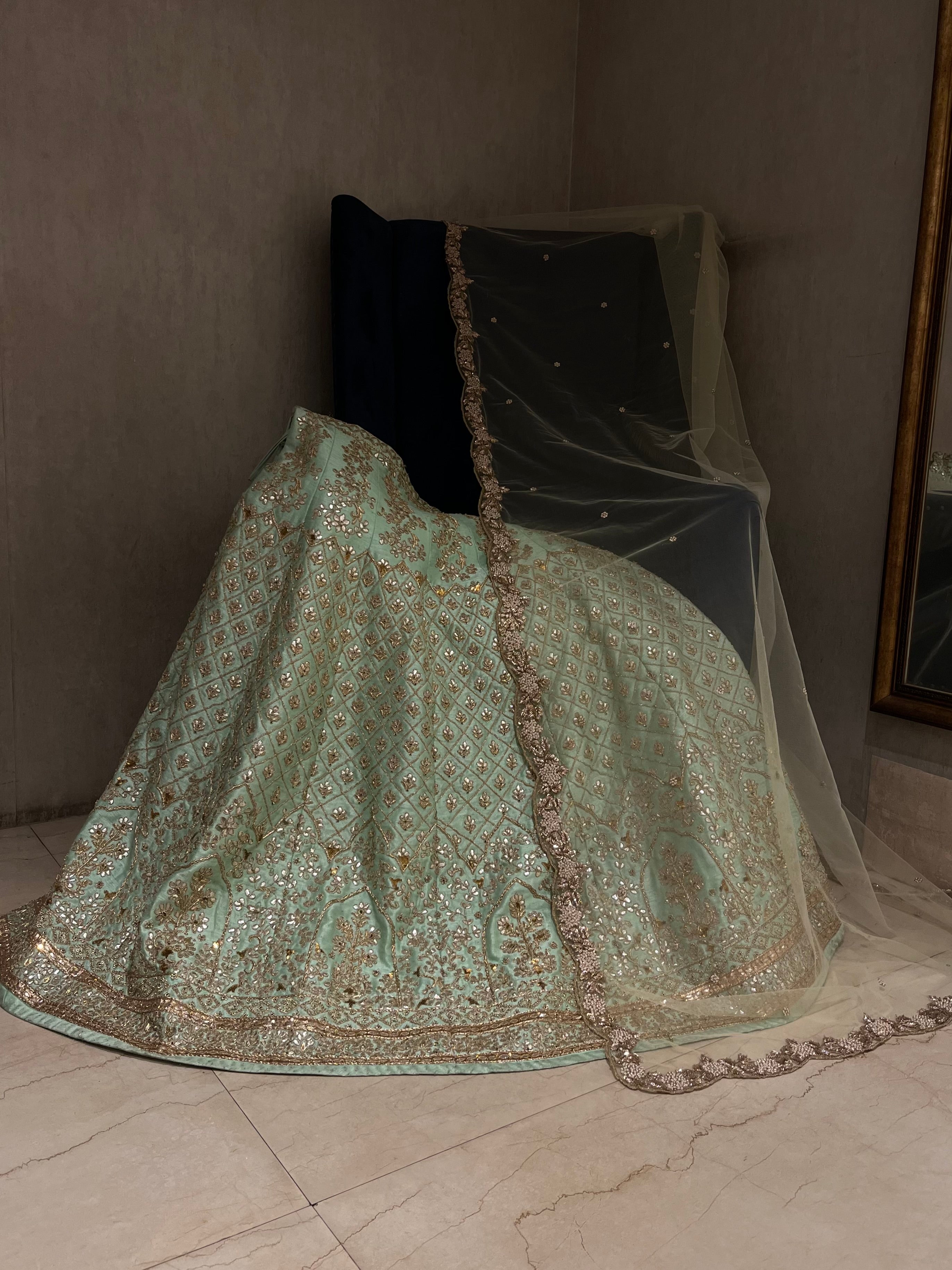 Mint Green Lehenga Set