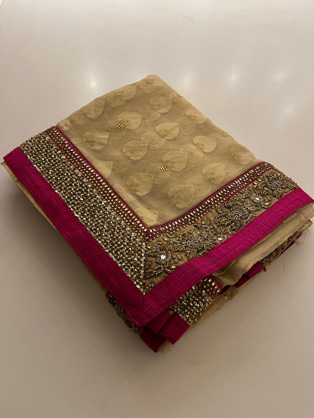 Creame Silk Saree