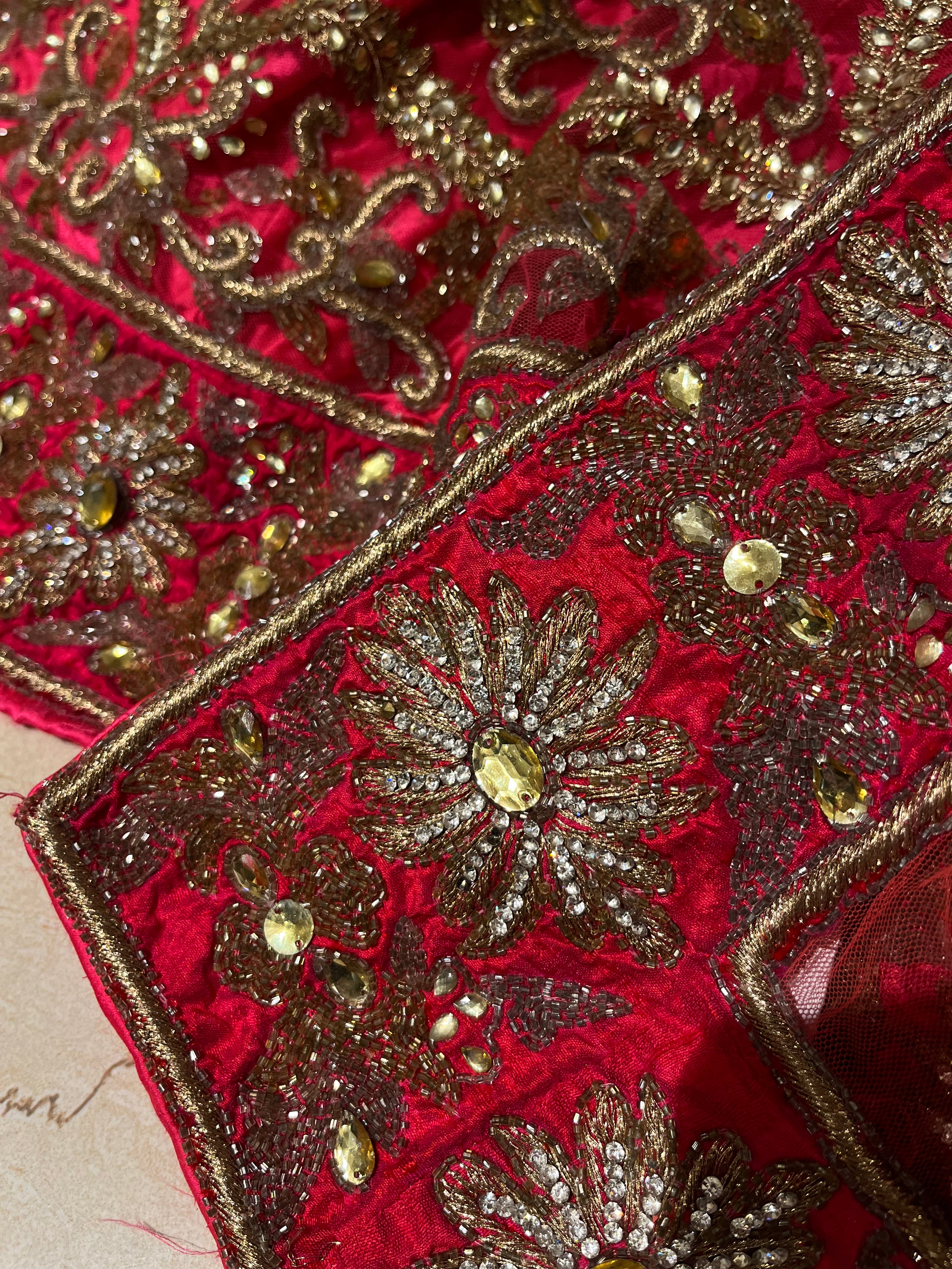 Pink Net Lehenga Set