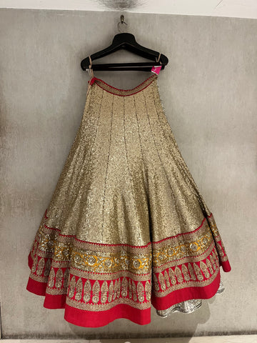 Full Glam Golden Sequins Lehenga Set