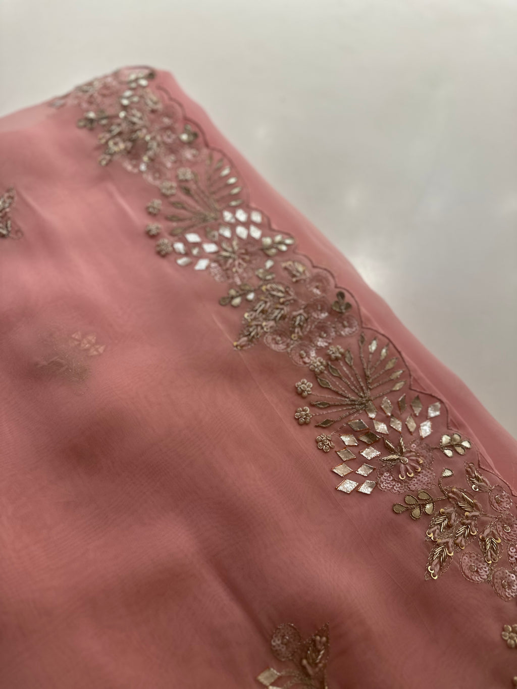 Rukmani Katcha Gotapatti Soft Organza saree
