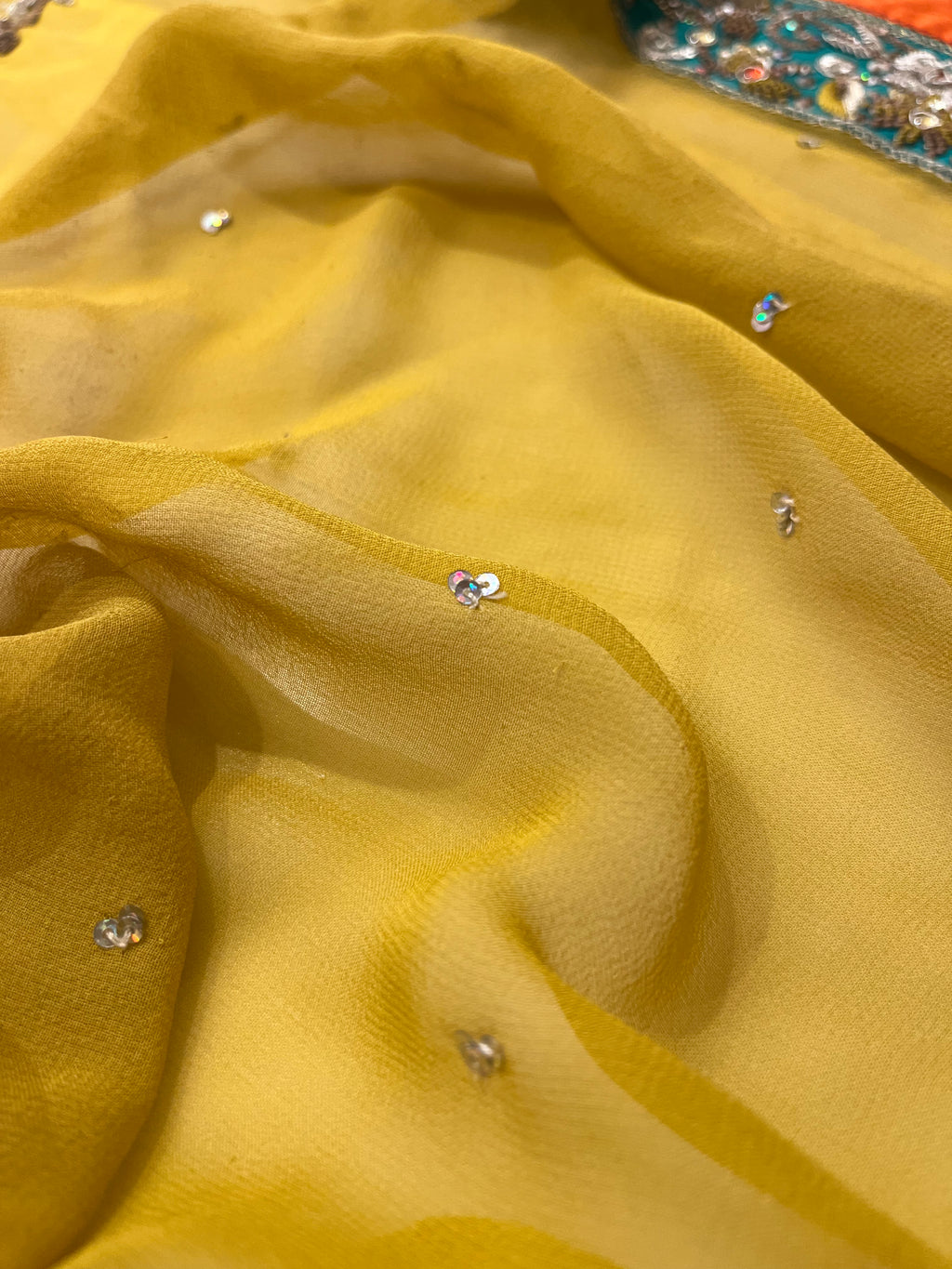 Mehendi Green Georgette saree