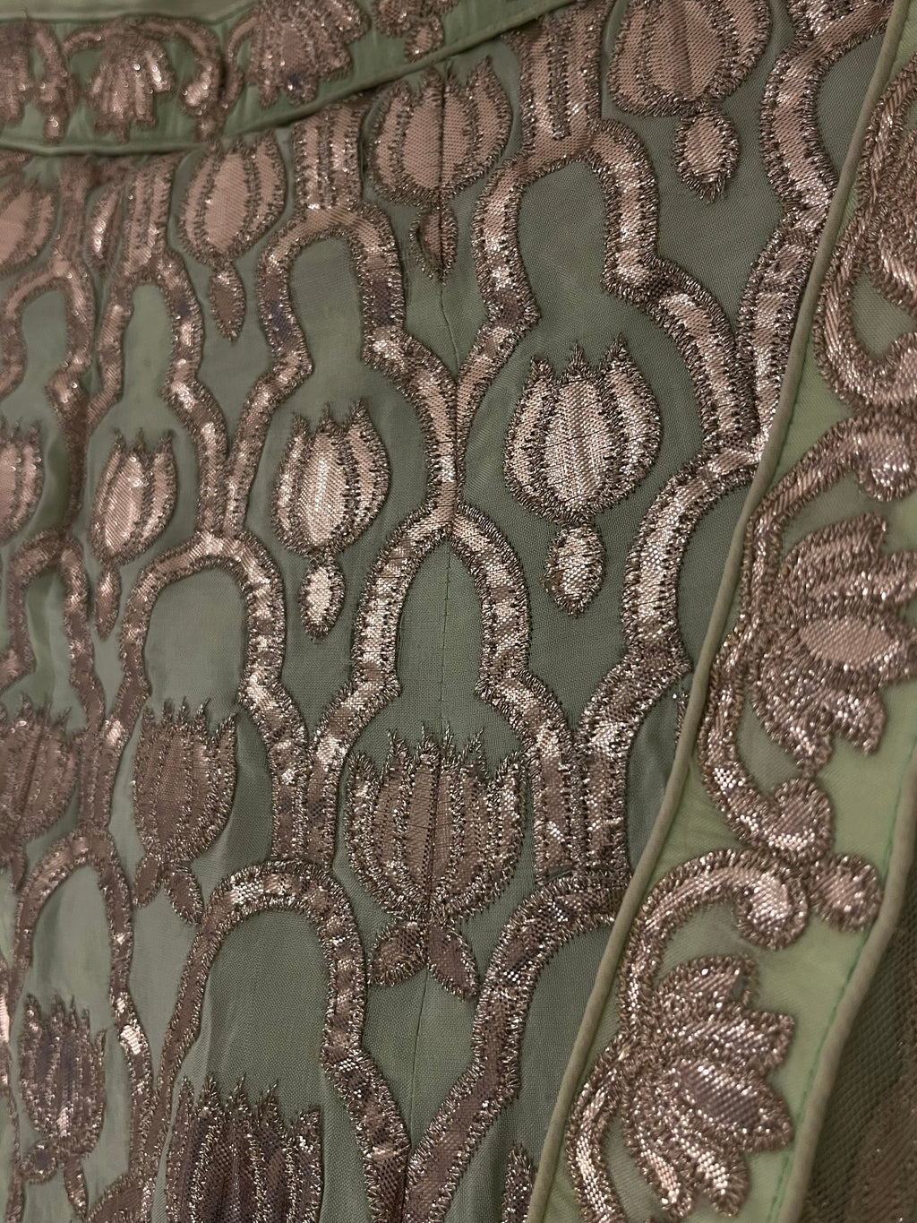 Elaichi Green lotus Lehenga Set