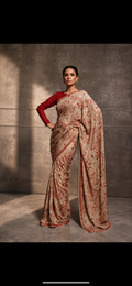 Ivory blossoms saree