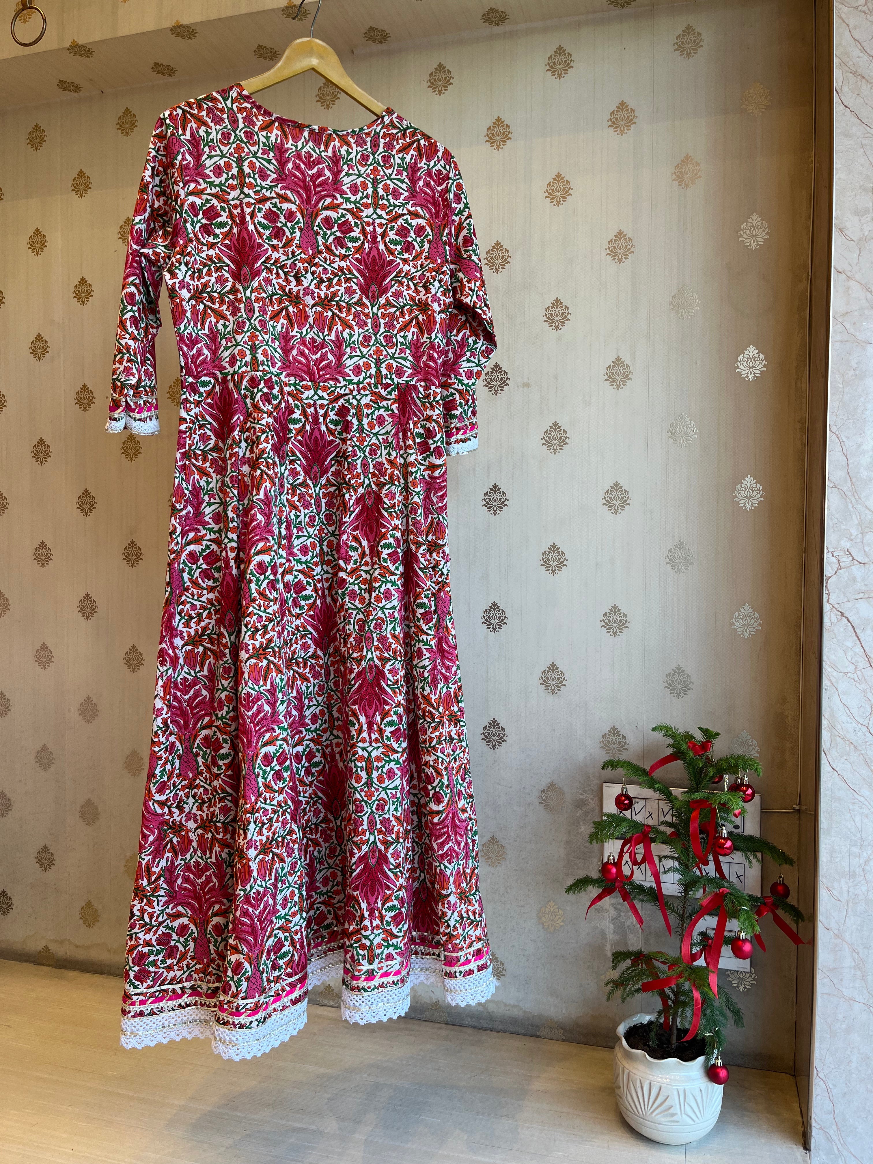 Pink Floral Kurti