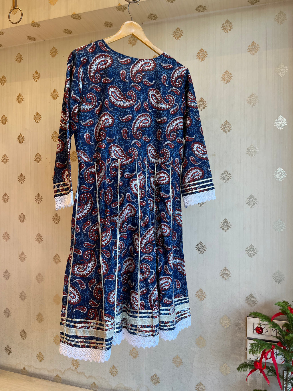Deep Blue Cotton Kurti