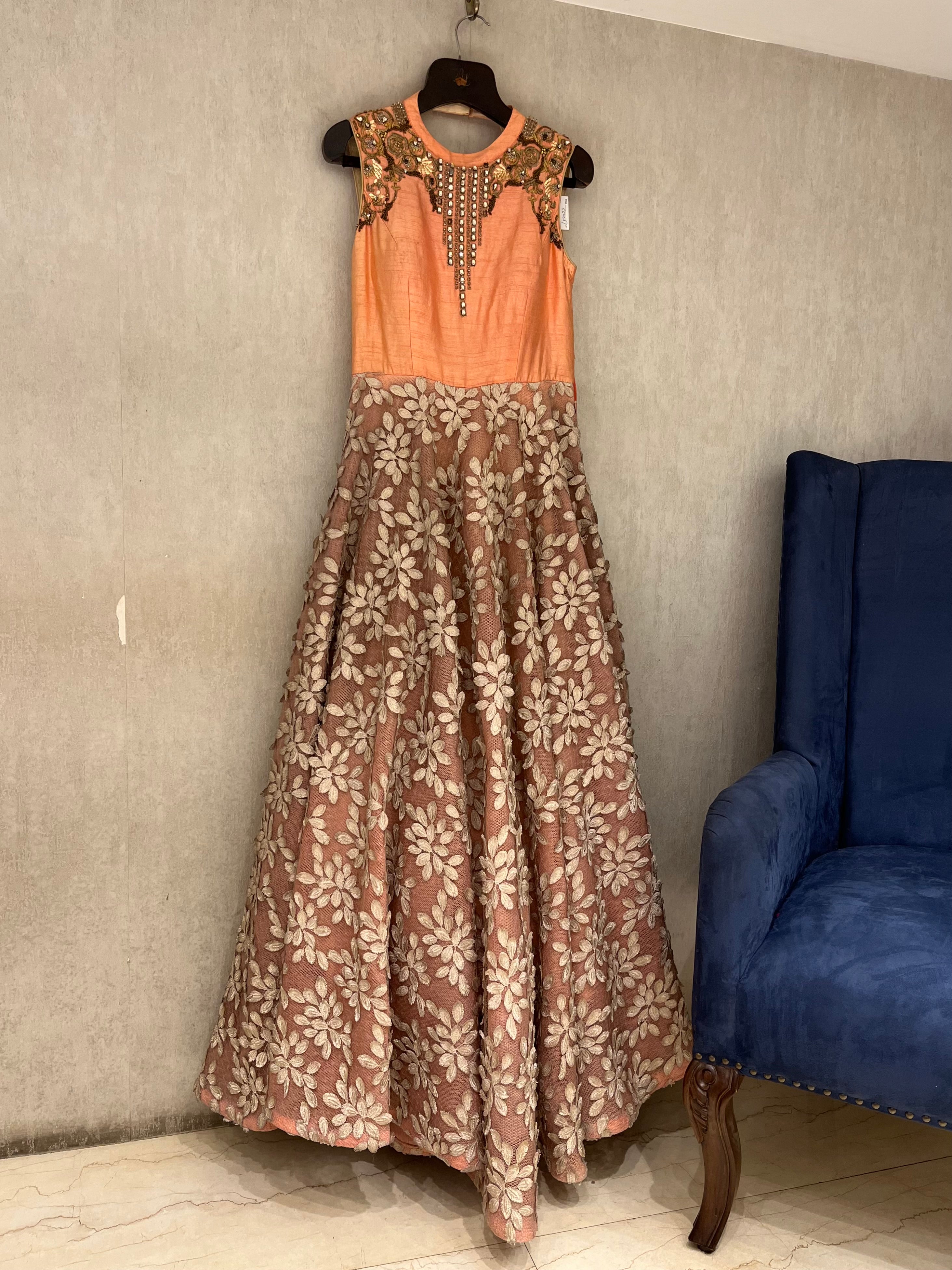 Floral Peach Gown