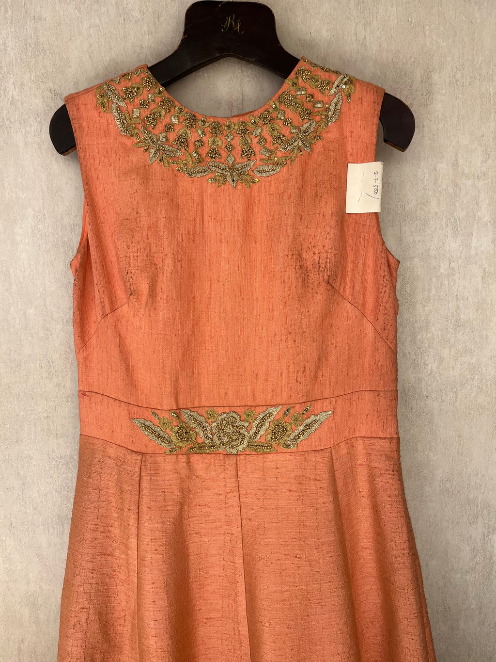 Peach Silk Gown