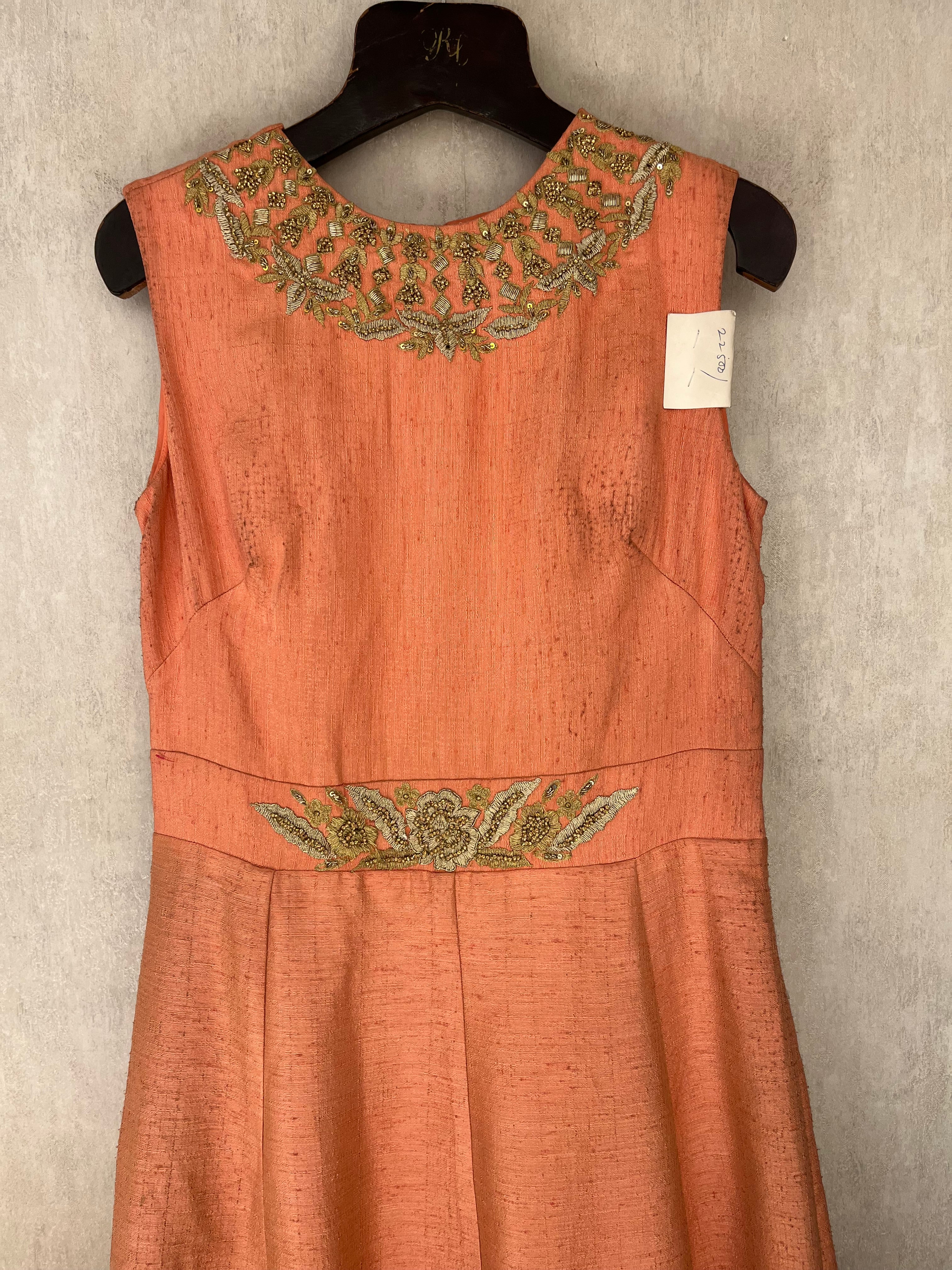 Peach Silk Gown