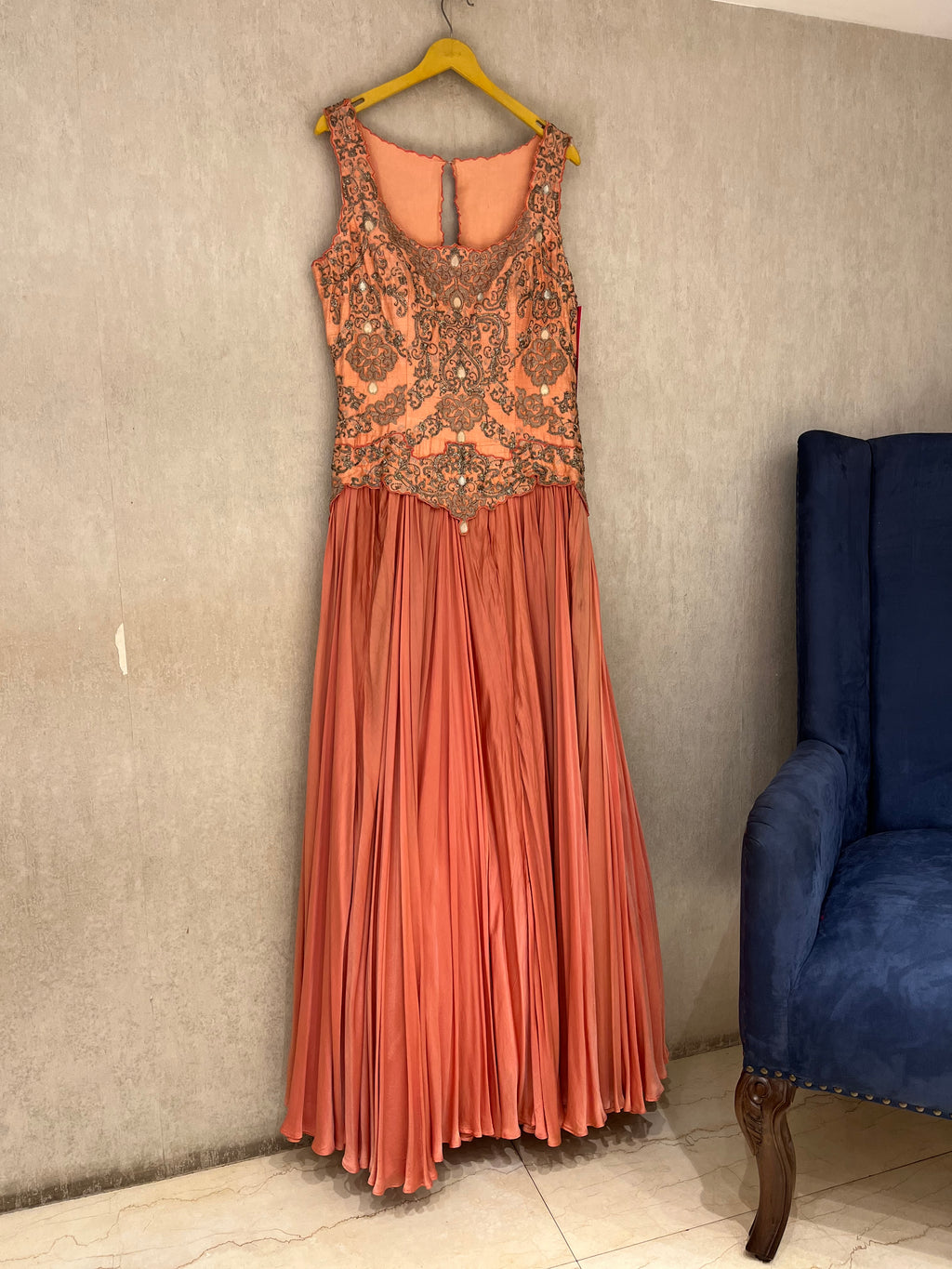 Peach Corset Gown