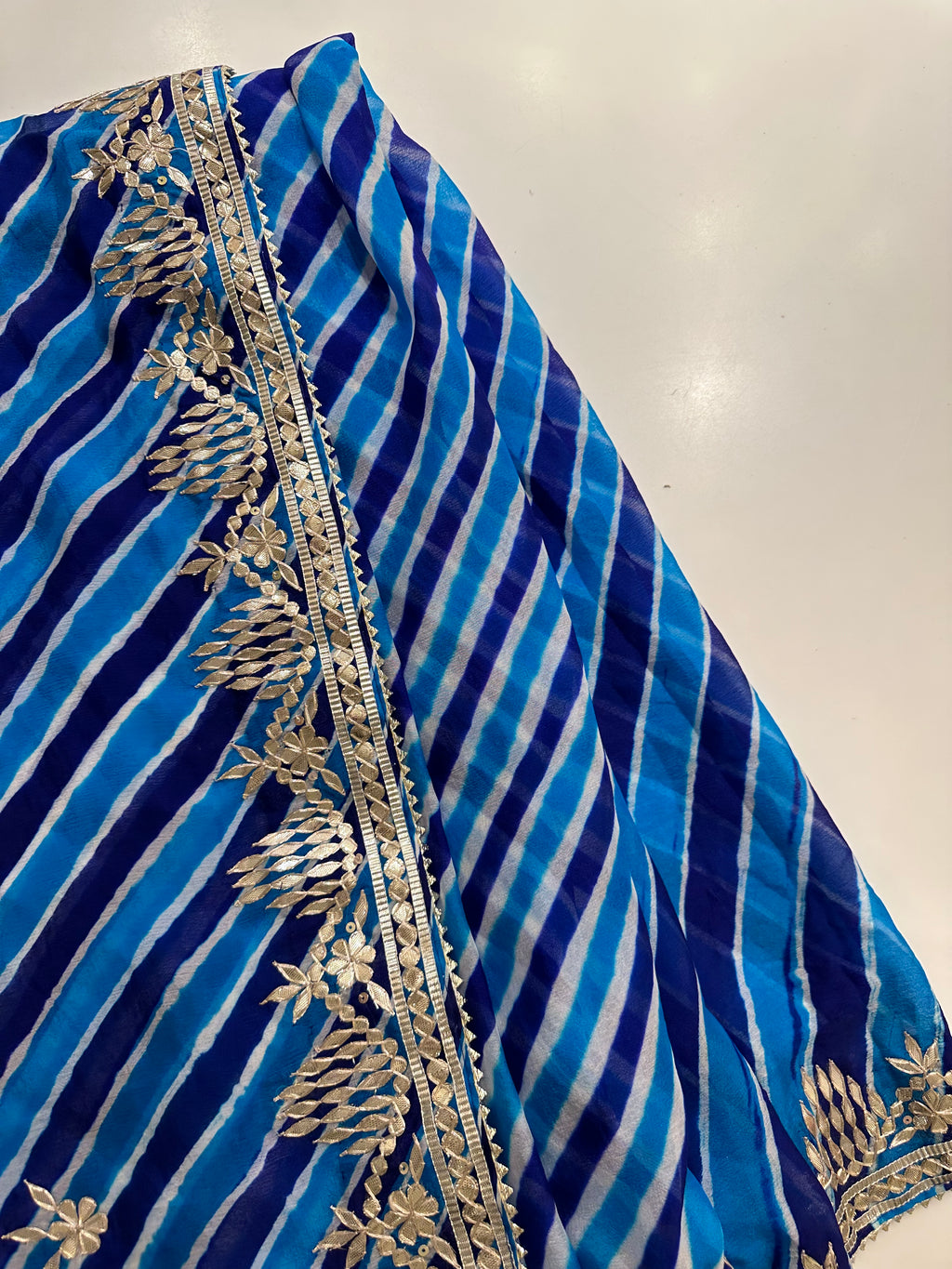 Lehriya Neelam Saree