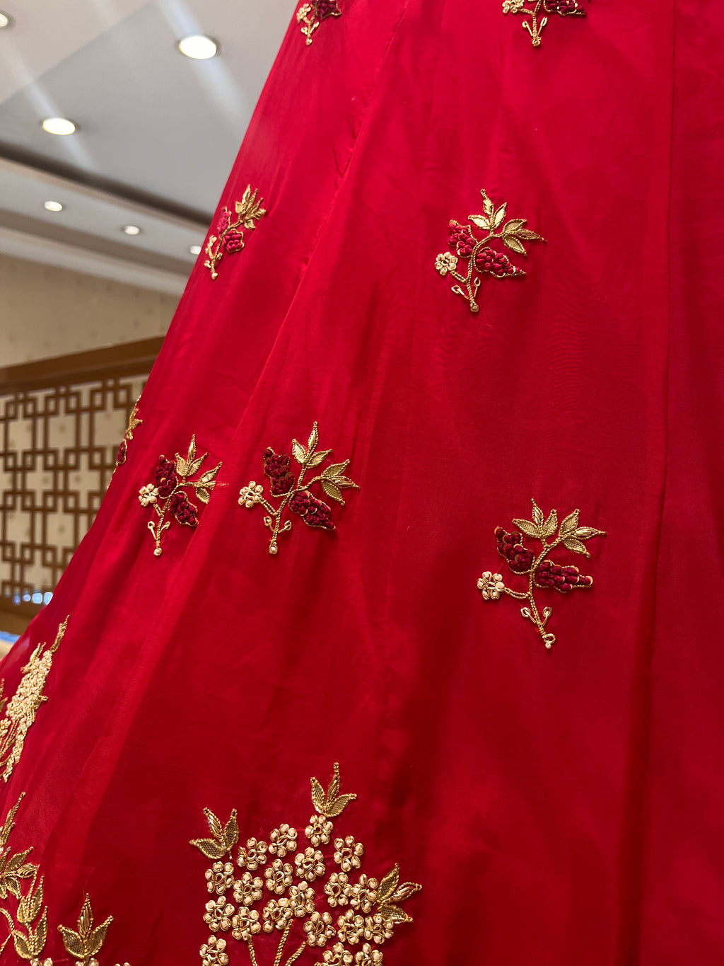 Meera in Raani pink lehenga set