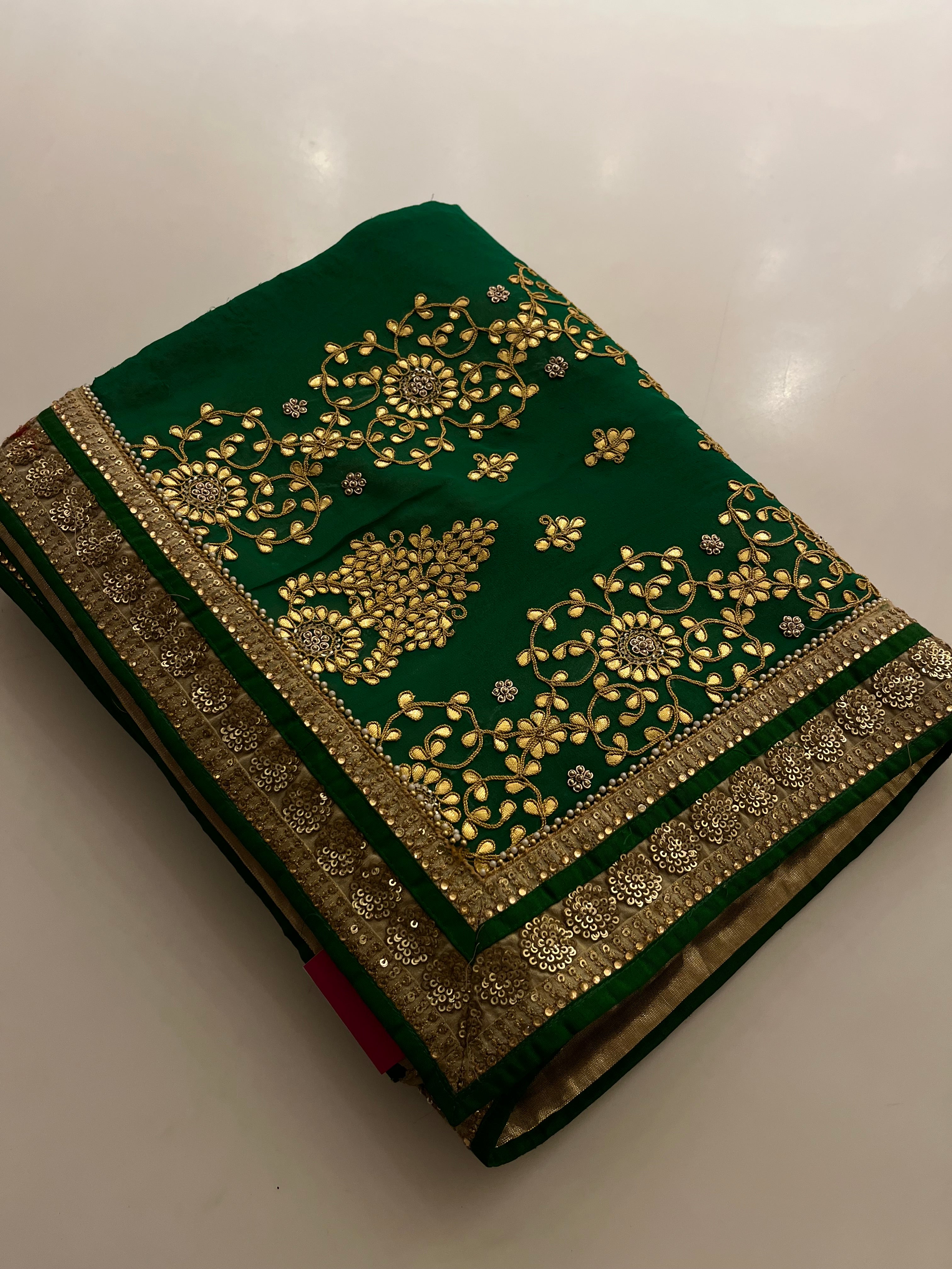 madhuri dixit designer half-half saree