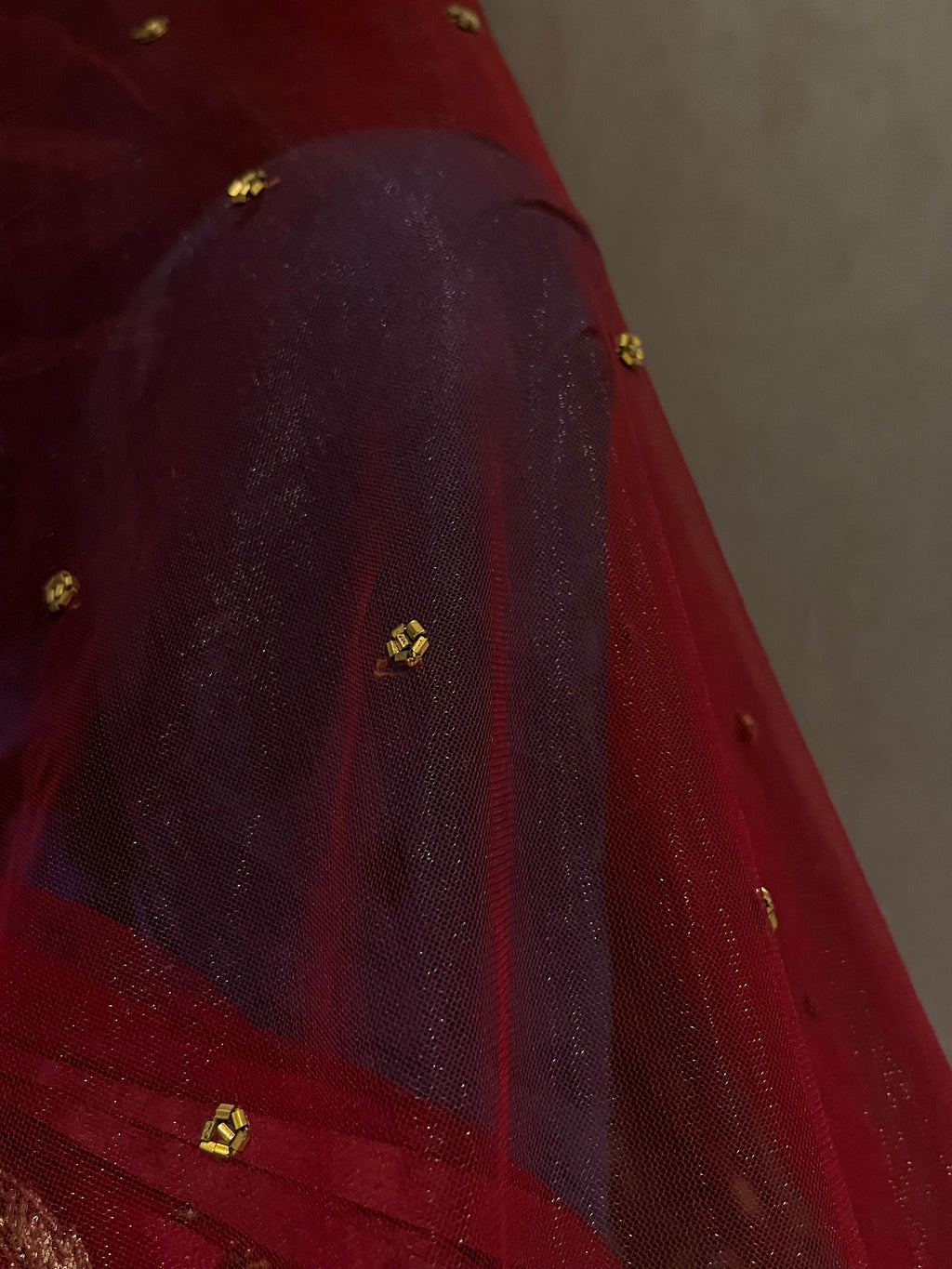 Mahroon Katdana & Zari Lehenga Set