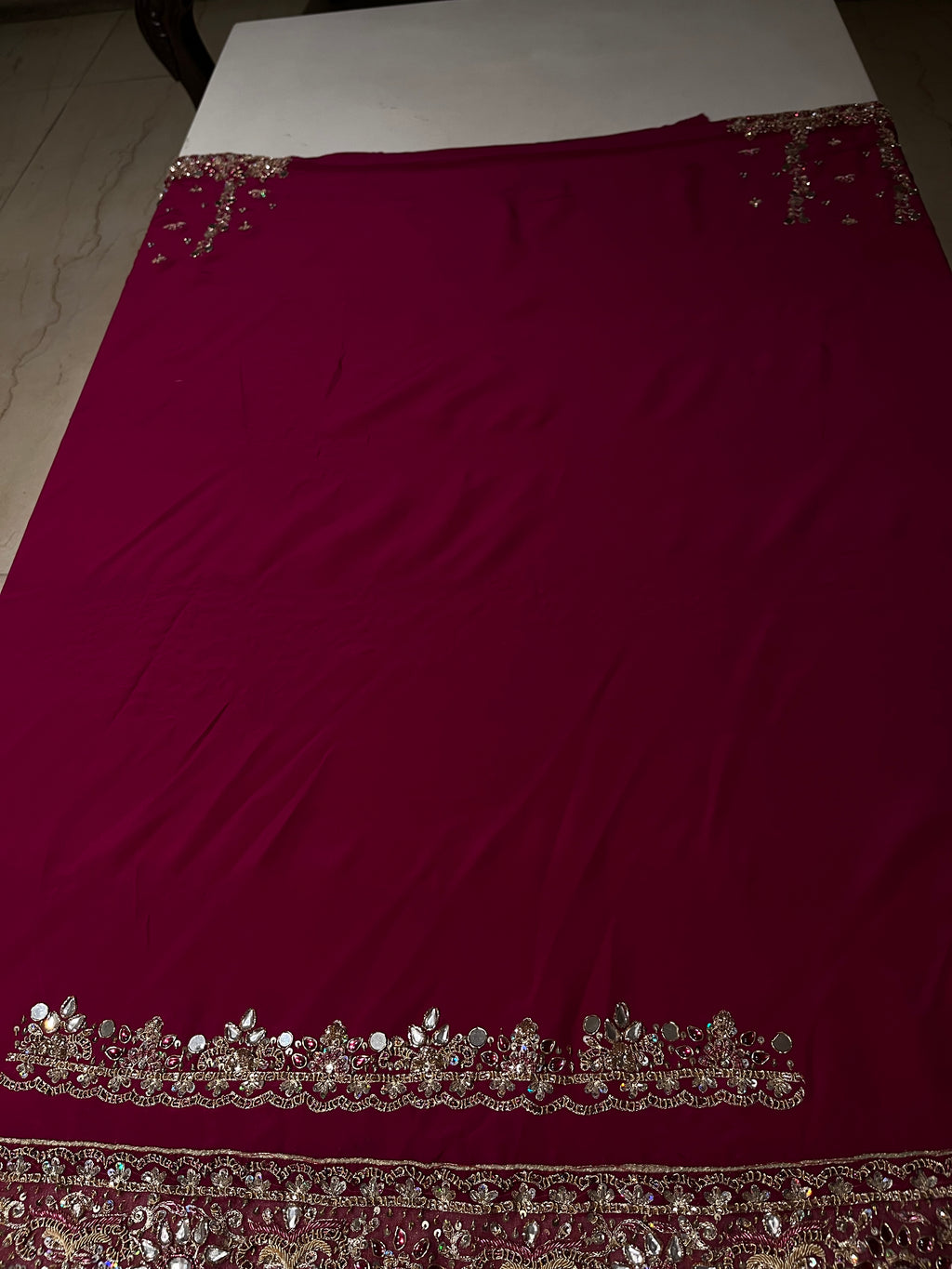 Magenta Zardozi Lehenga Set