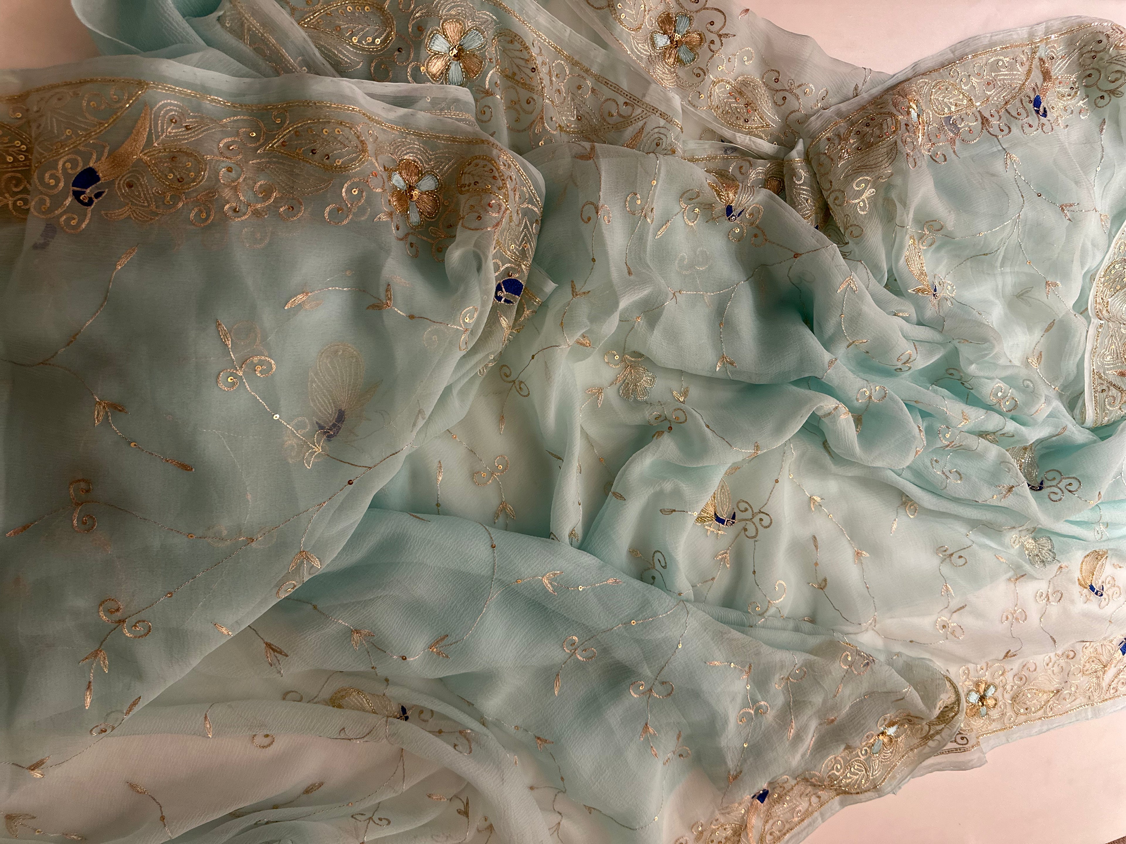 Baisaa Jaipuri Aari work saree