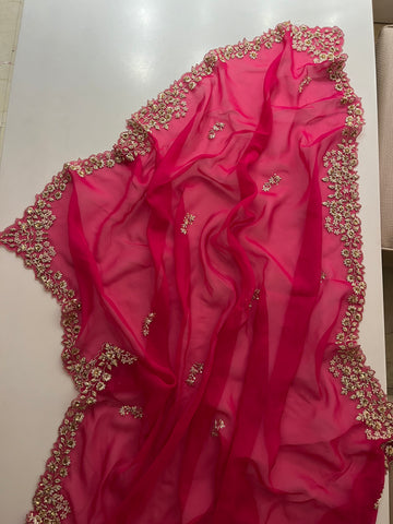 Raani pure Organza Saree