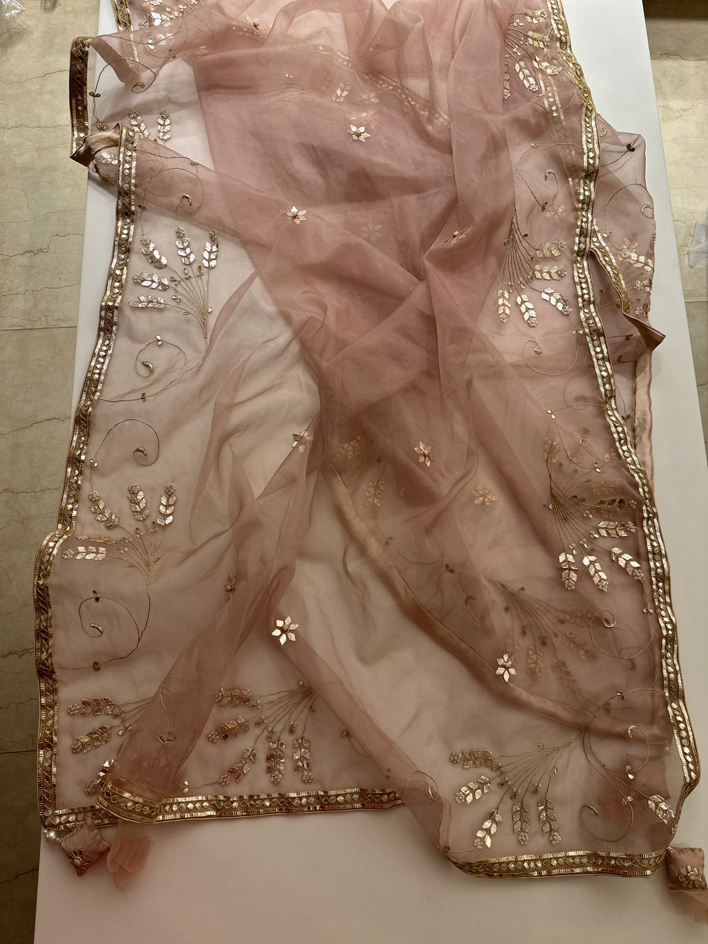 Gauri Lehenga set Peach Nude shade
