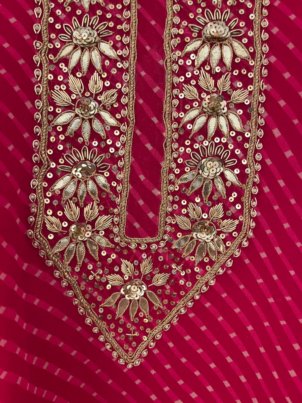 Pink Leheriya Kurti