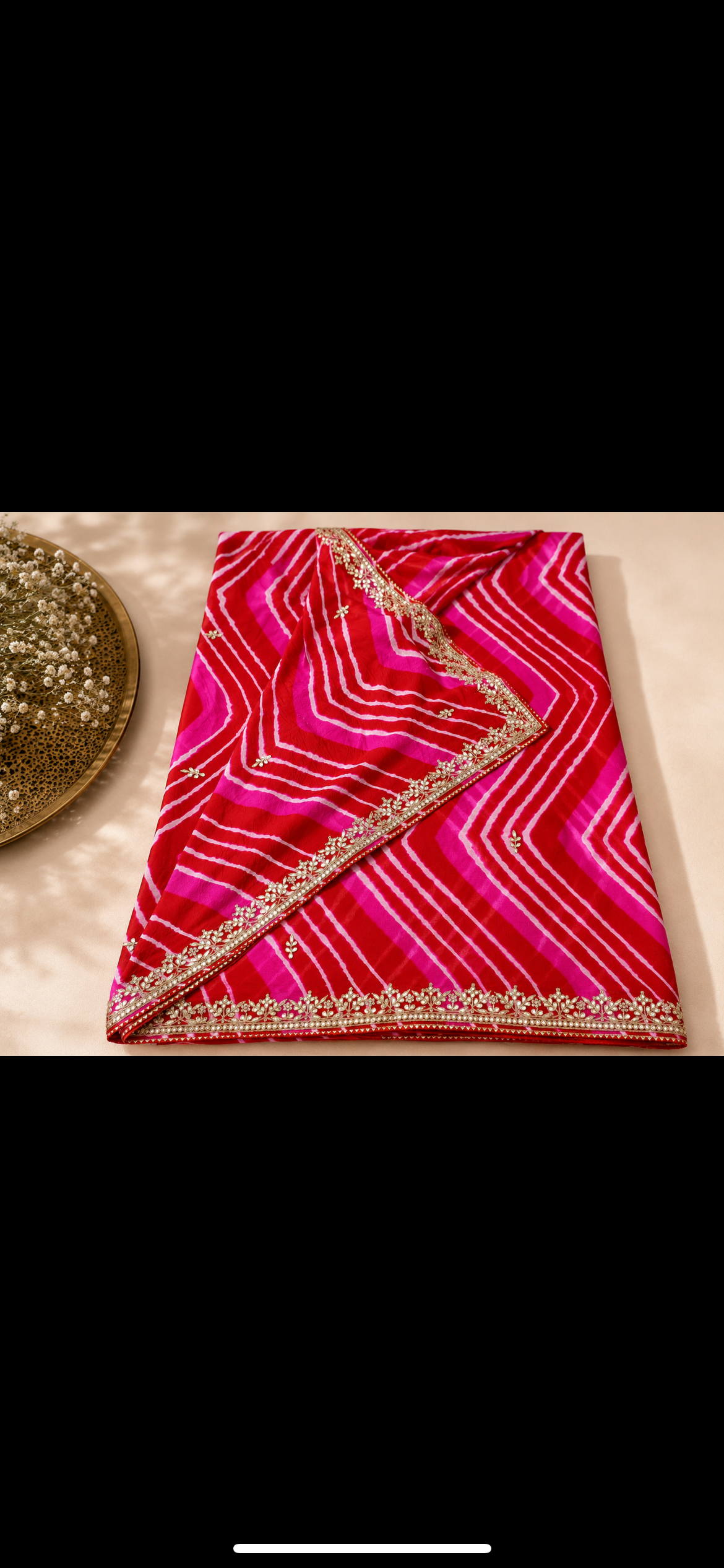 Beautiful Rani pink leheriya saree