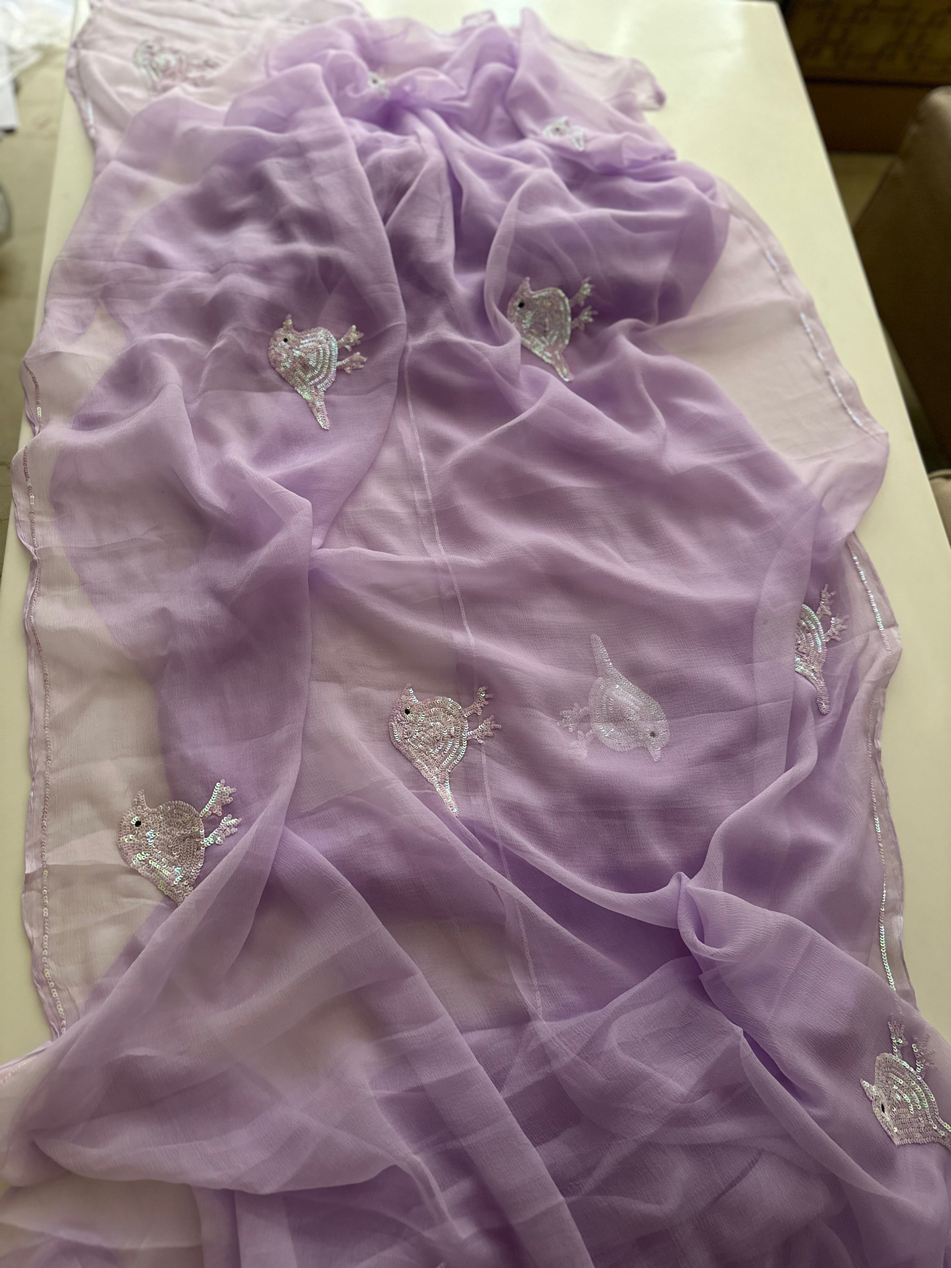 Cute Sparrow Saree