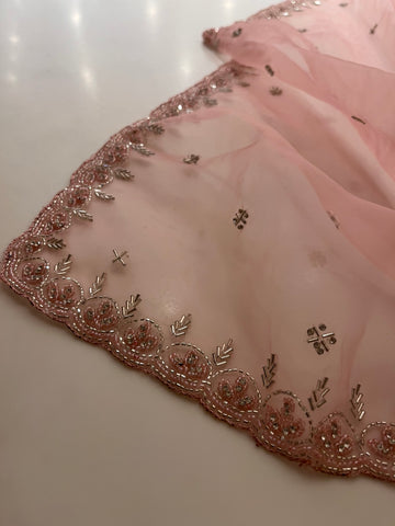 Pretty In Pink Organza Saree