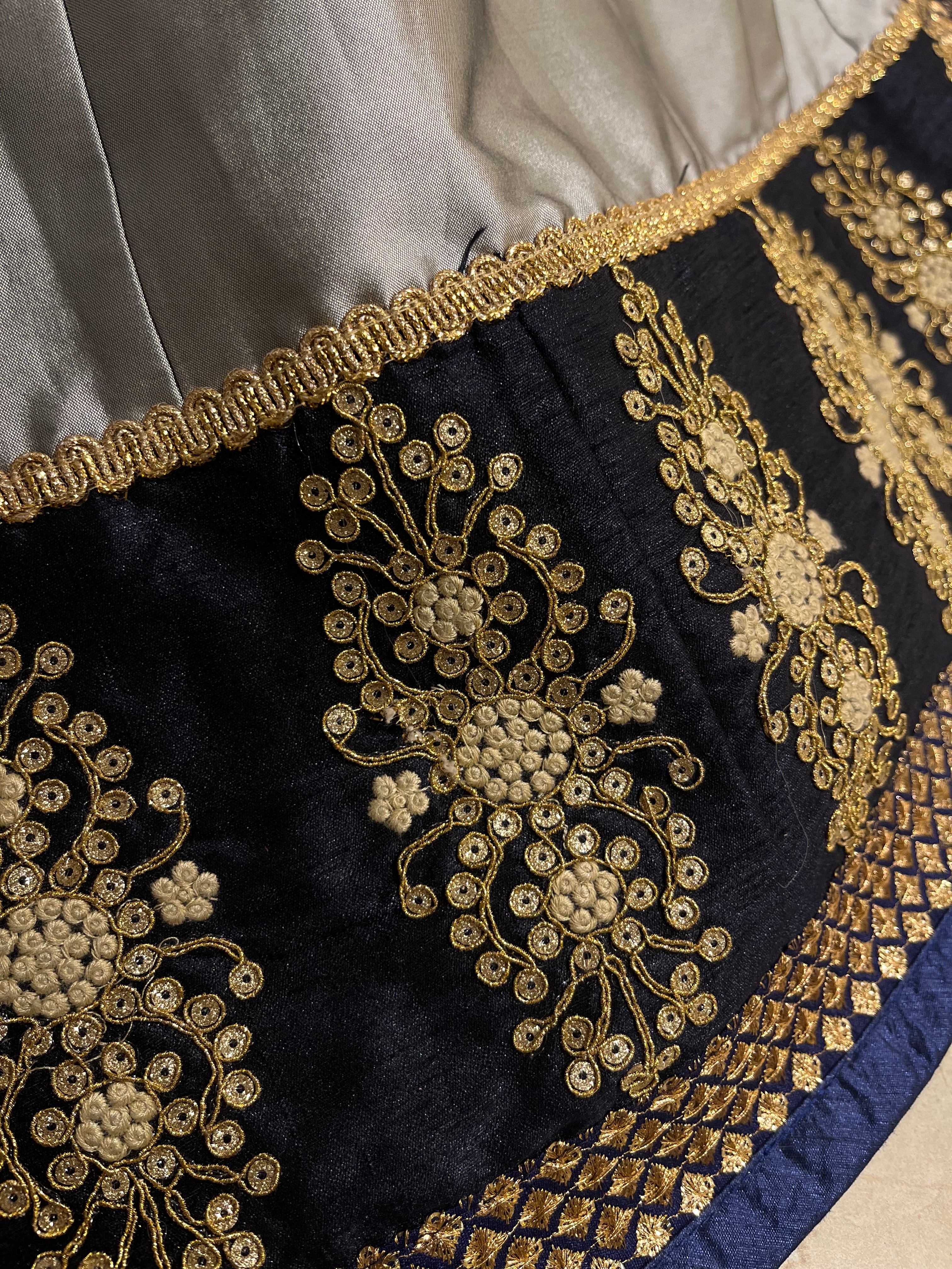 Grey & Navy lehenga set