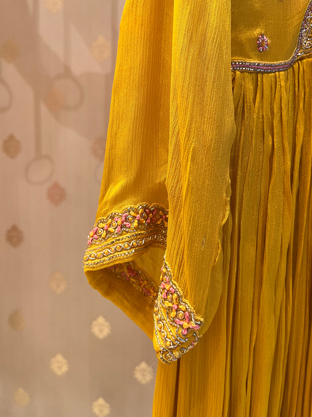 Mustard Yellow Anarkali