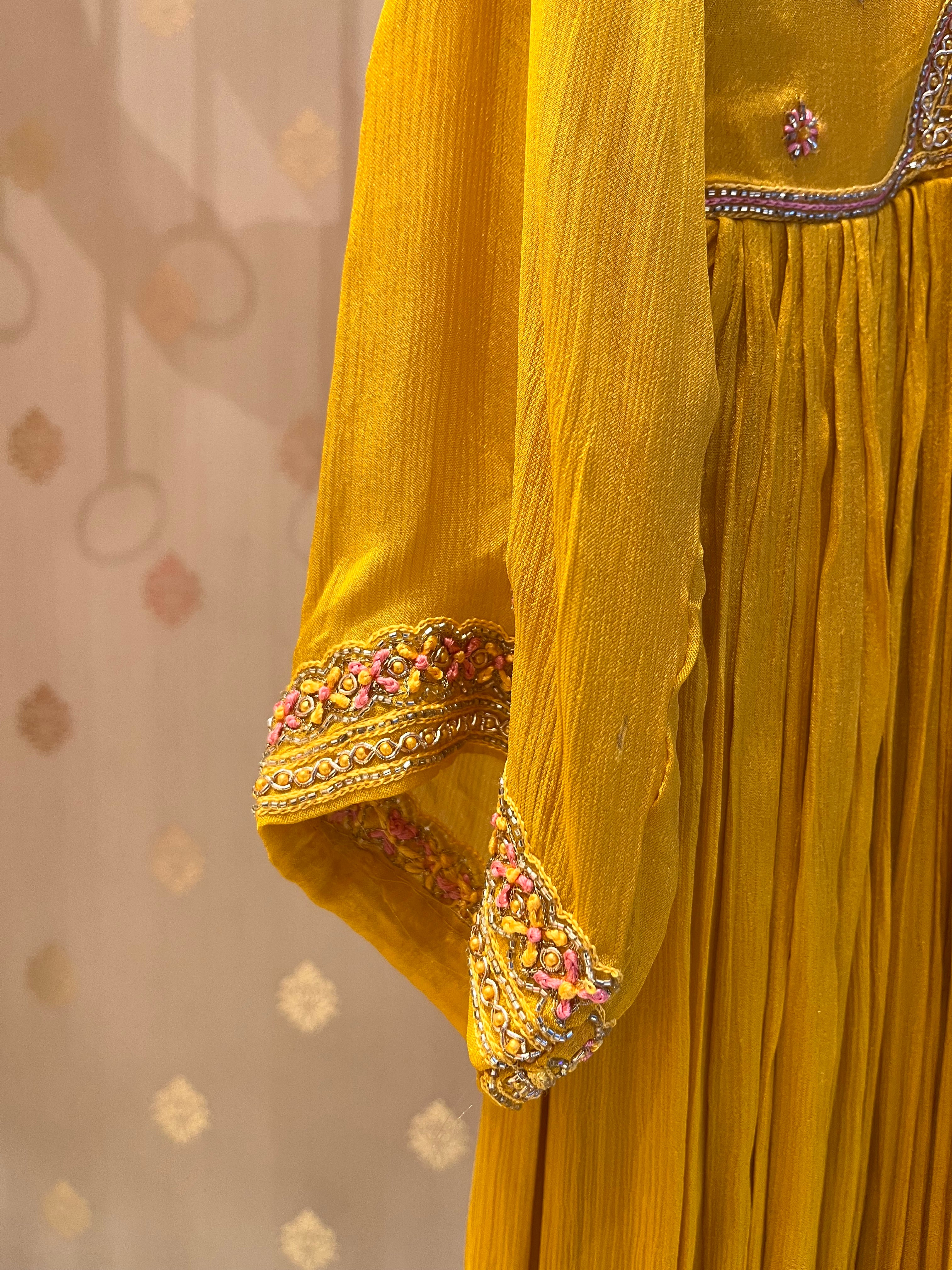 Mustard Yellow Anarkali