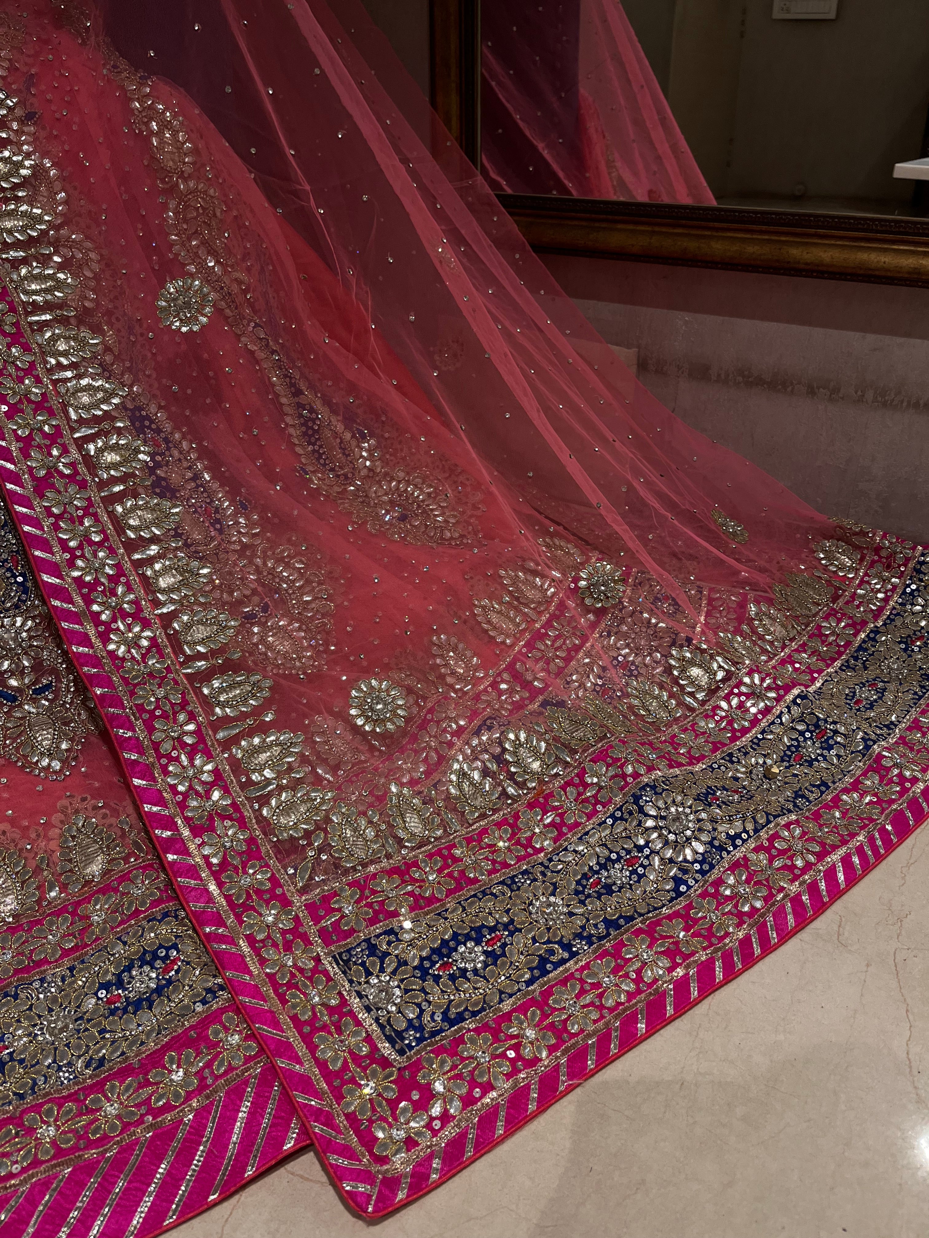 Rajputana Style Net Lehenga Set